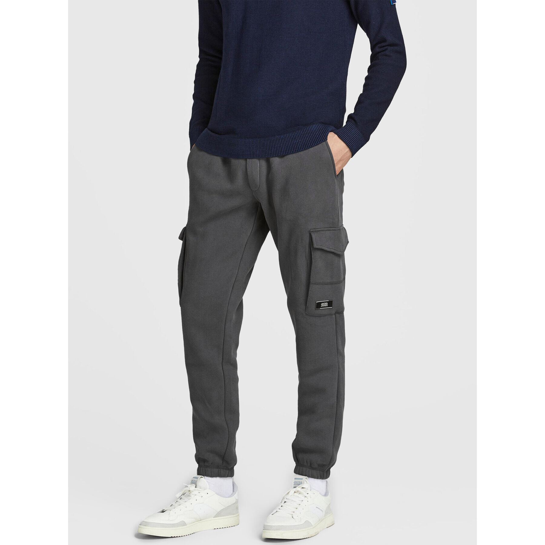Jack&Jones Долнище анцуг Gordon 12195583 Сив Regular Fit - Pepit.bg