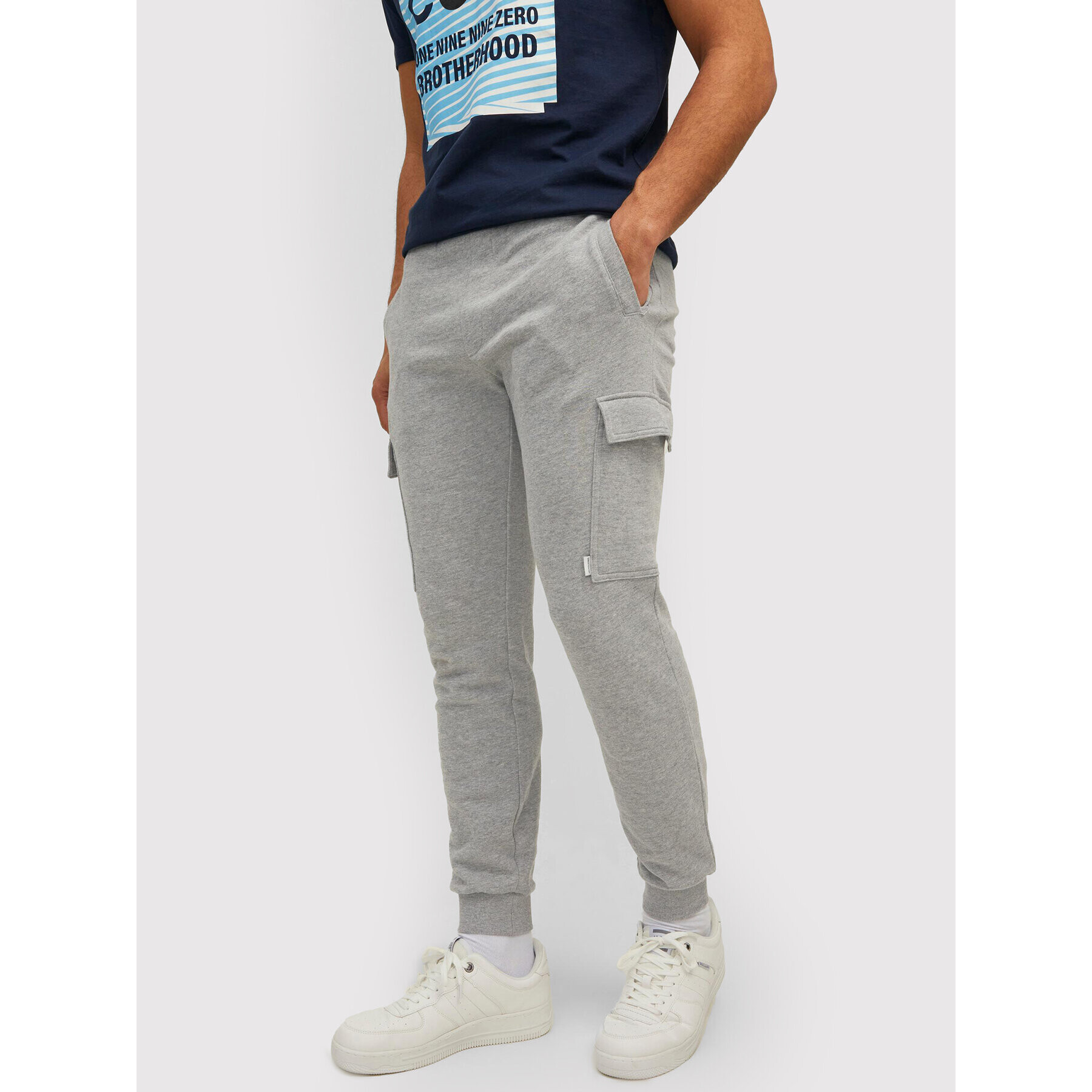 Jack&Jones Долнище анцуг Gordon 12212170 Сив Regular Fit - Pepit.bg