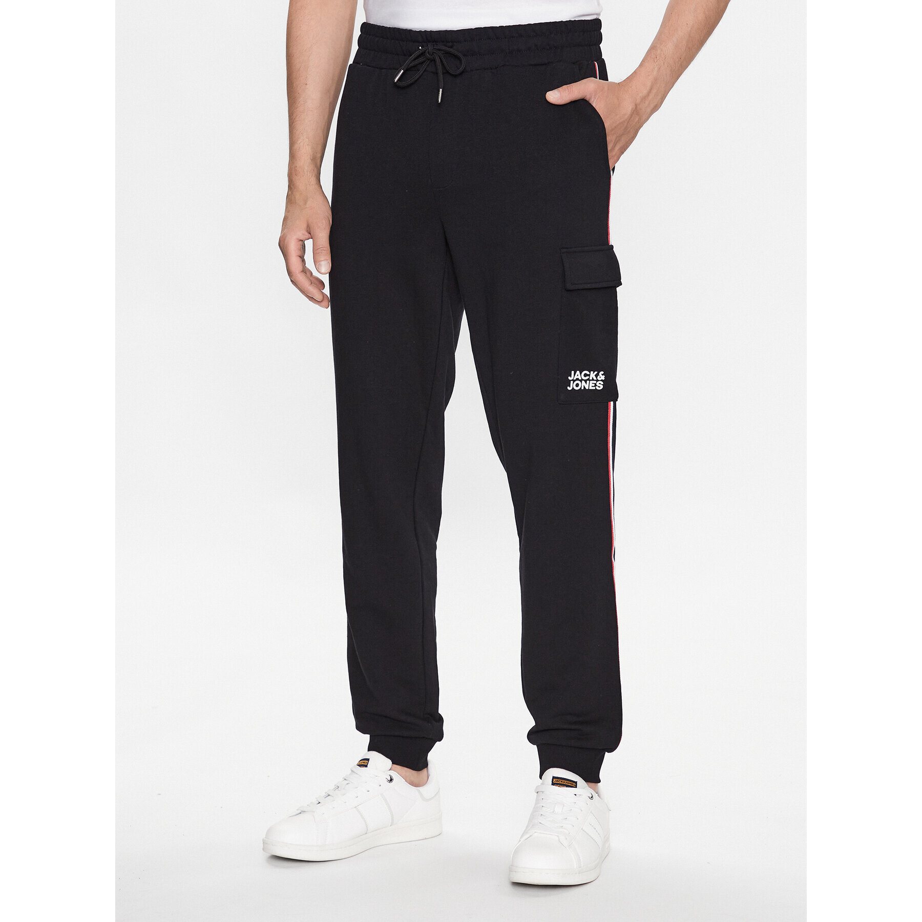 Jack&Jones Долнище анцуг Gordon 12225164 Черен Regular Fit - Pepit.bg