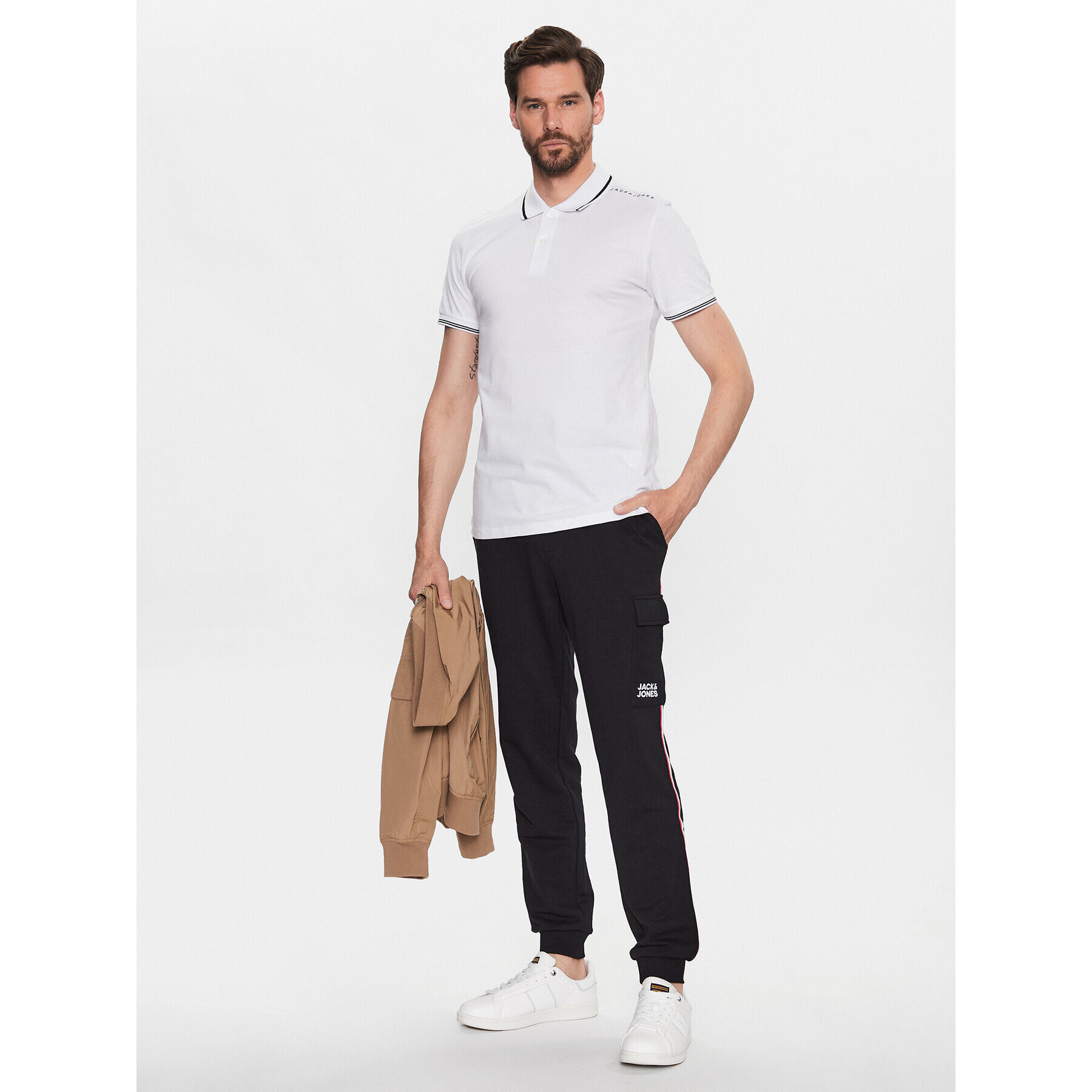 Jack&Jones Долнище анцуг Gordon 12225164 Черен Regular Fit - Pepit.bg