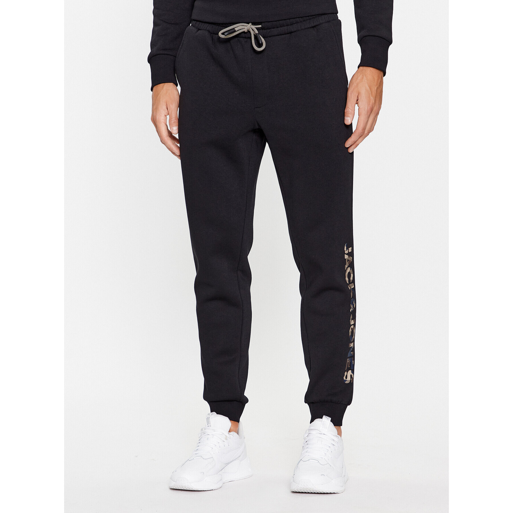 Jack&Jones Долнище анцуг Gordon 12236747 Черен Regular Fit - Pepit.bg