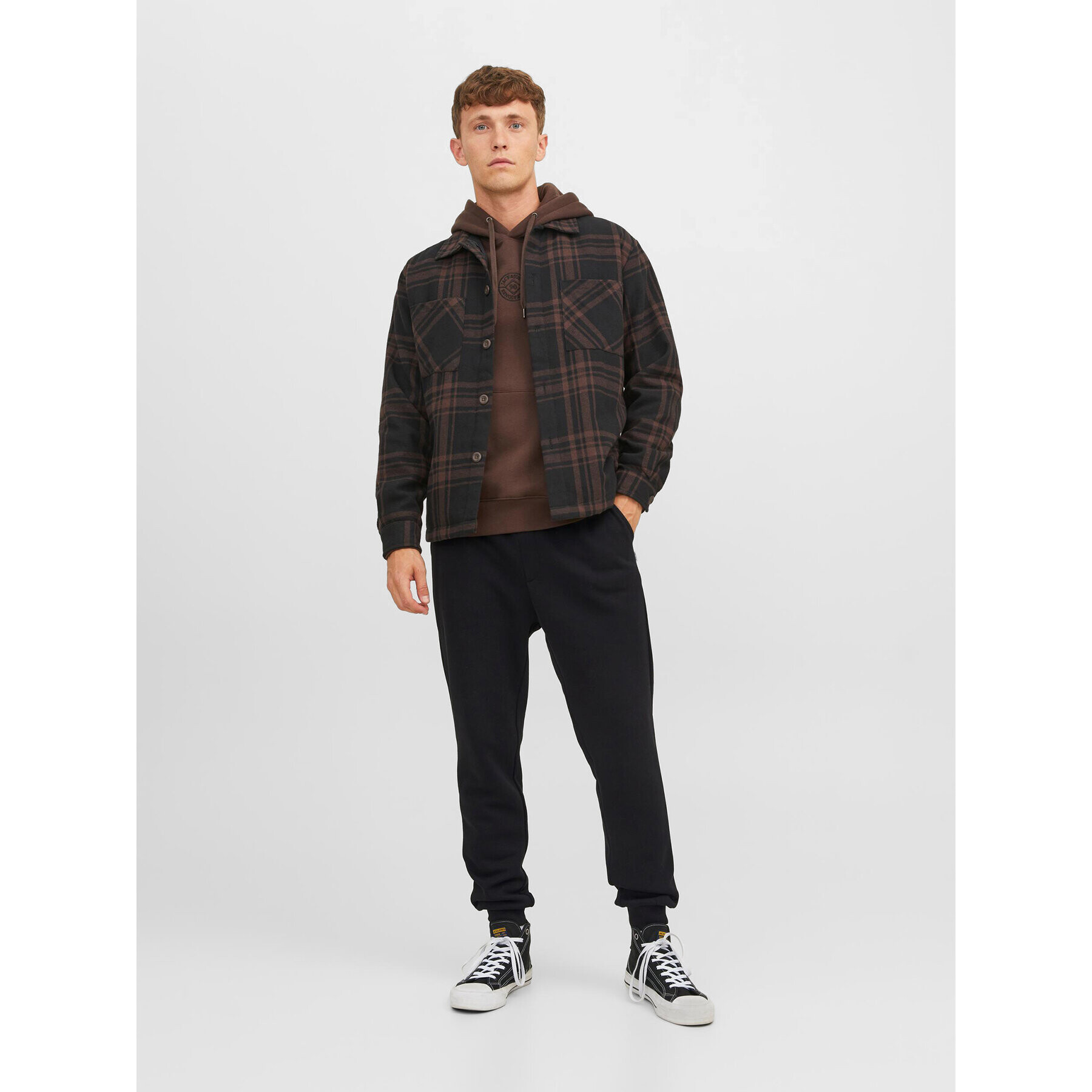 Jack&Jones Долнище анцуг Gordon 12249274 Черен Regular Fit - Pepit.bg