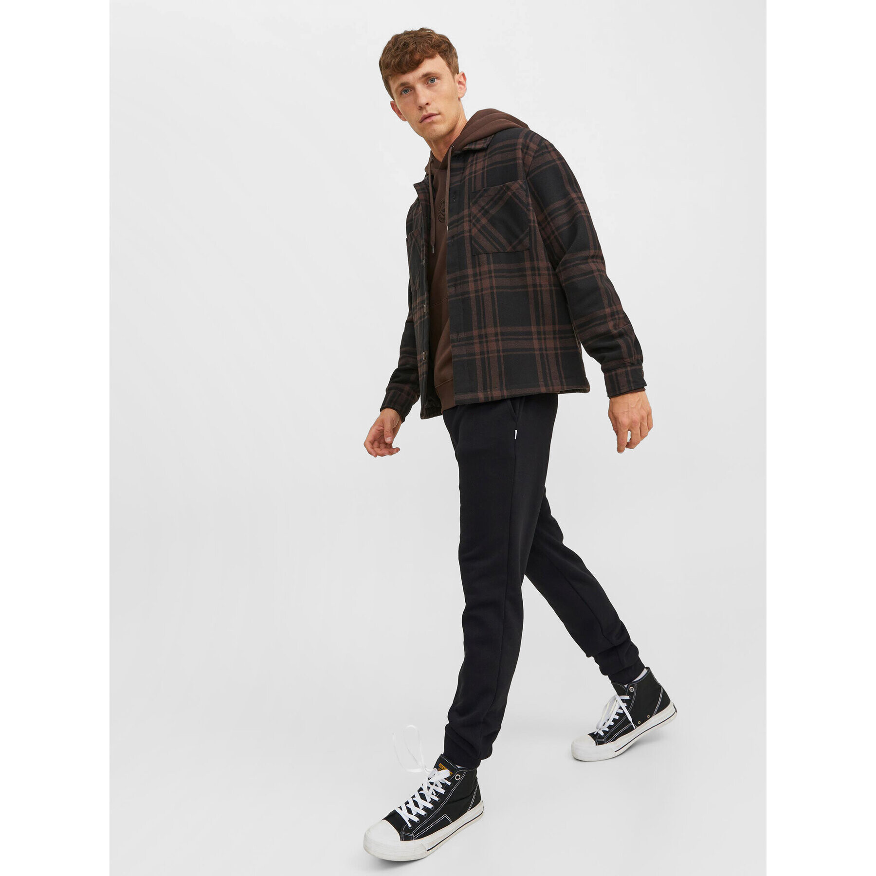 Jack&Jones Долнище анцуг Gordon 12249274 Черен Regular Fit - Pepit.bg