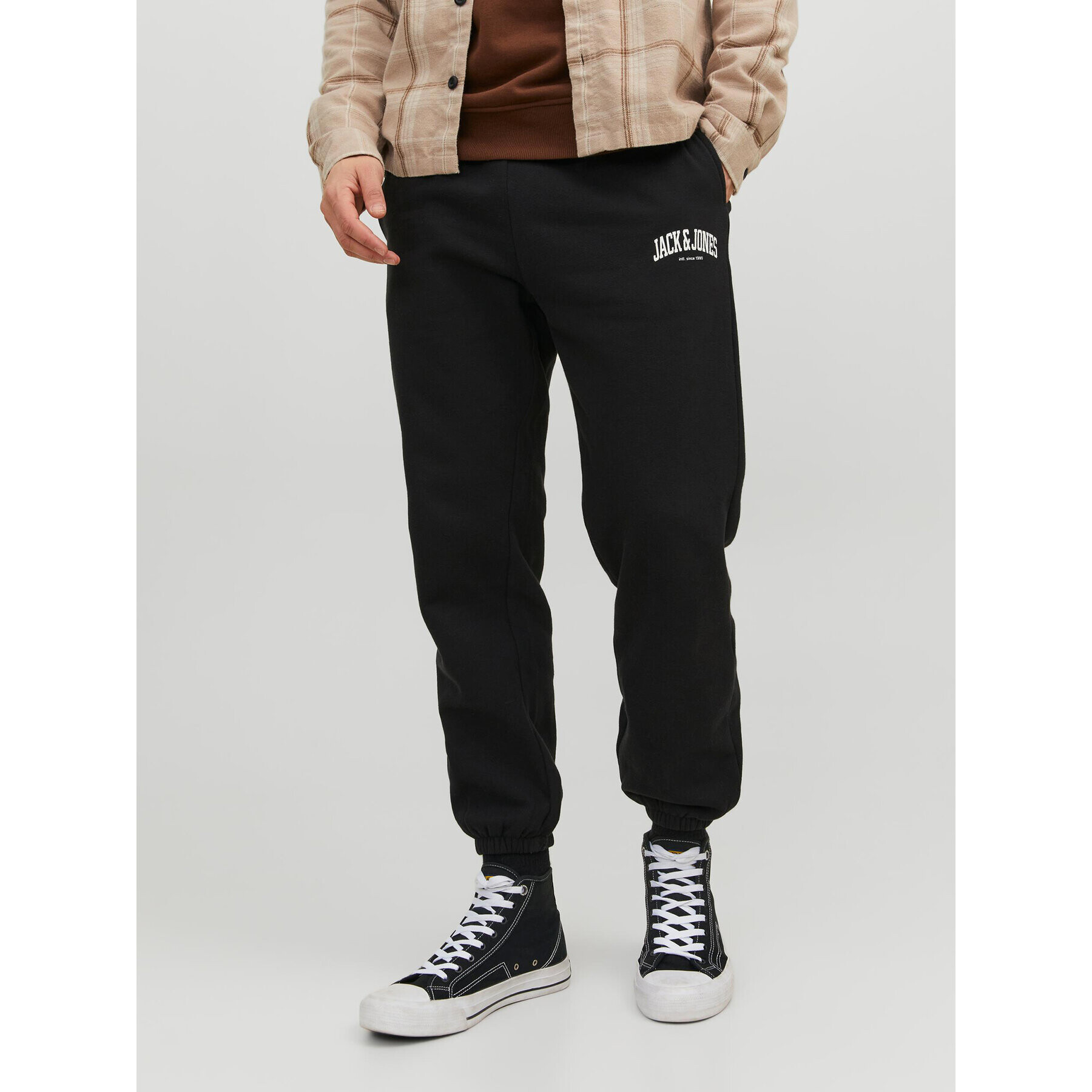 Jack&Jones Долнище анцуг Kane 12236479 Черен Loose Fit - Pepit.bg