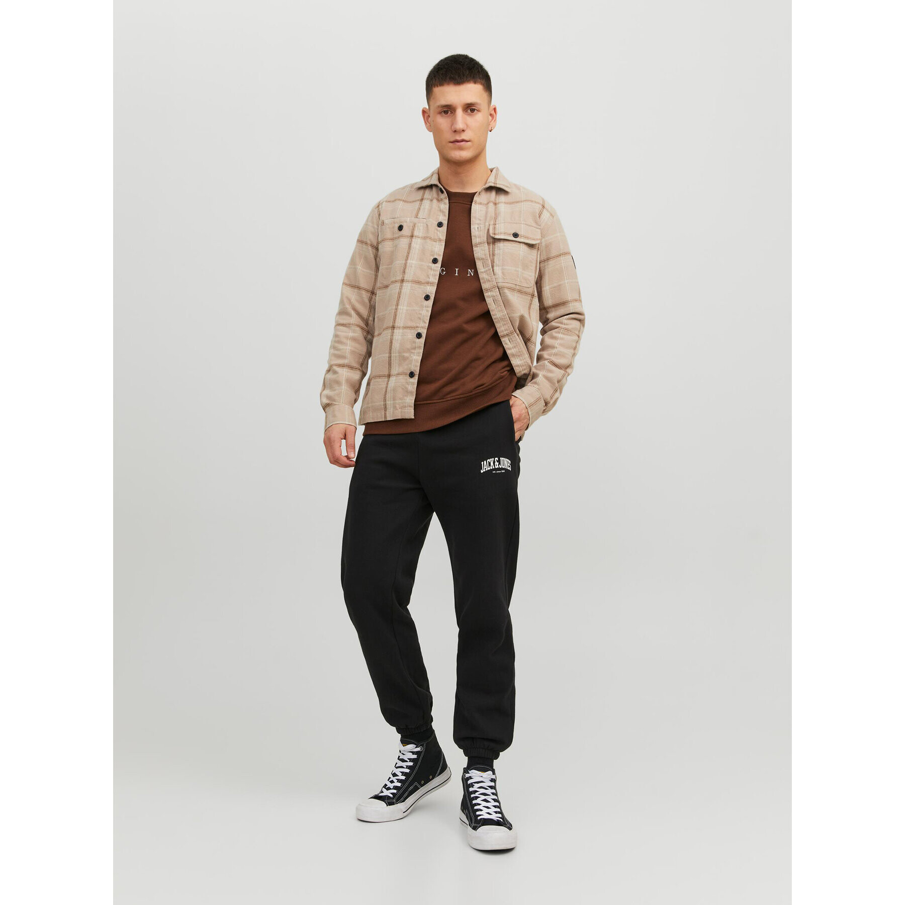 Jack&Jones Долнище анцуг Kane 12236479 Черен Loose Fit - Pepit.bg