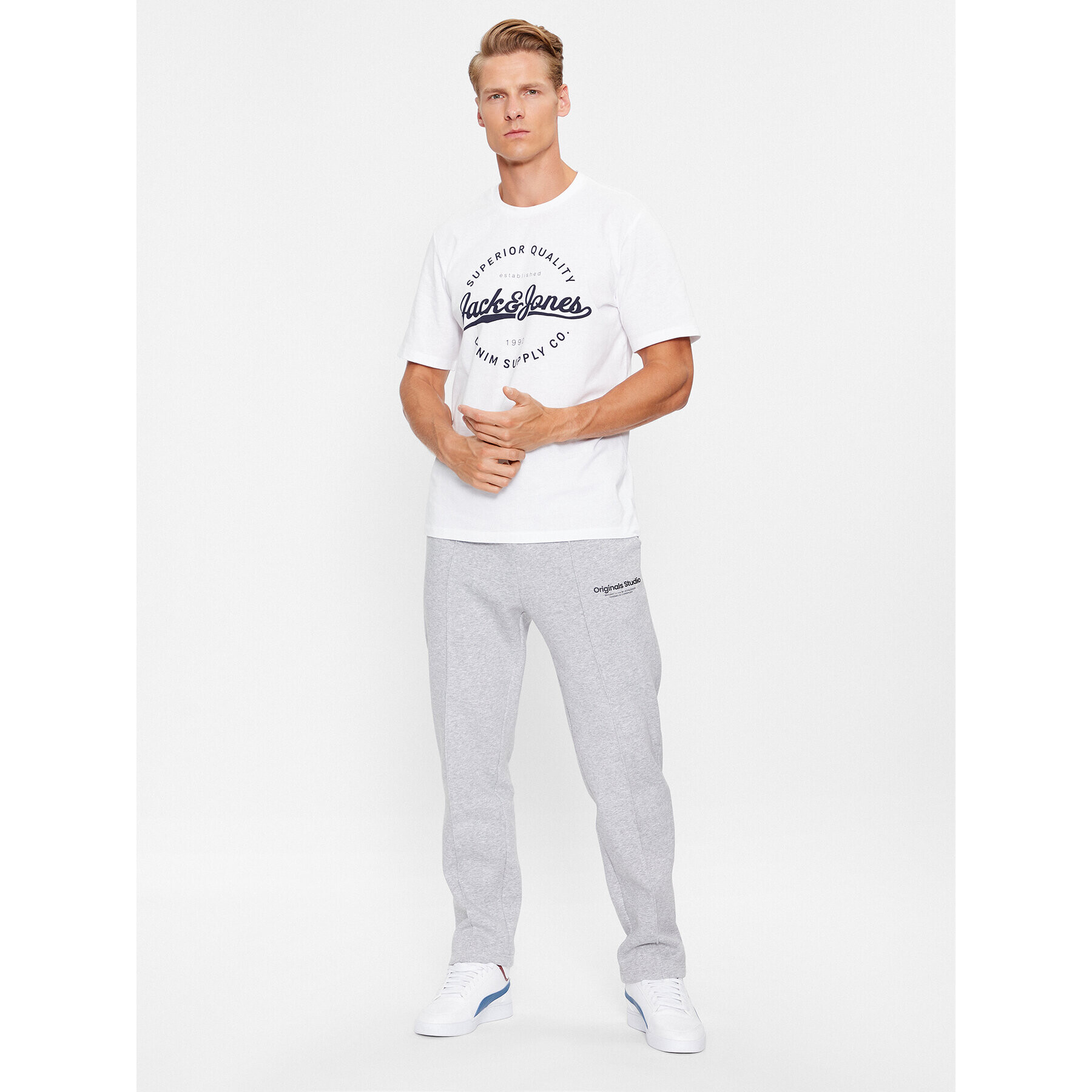 Jack&Jones Долнище анцуг Kane 12242054 Сив Loose Fit - Pepit.bg