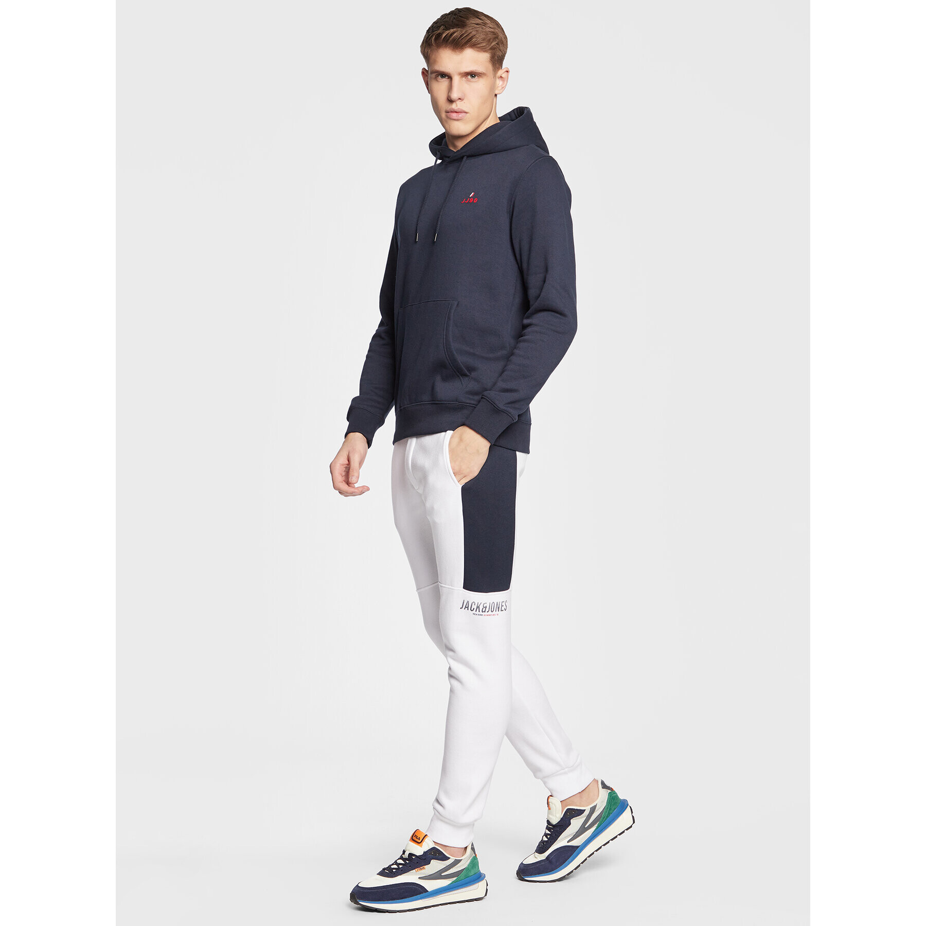 Jack&Jones Долнище анцуг Will 12219927 Бял Regular Fit - Pepit.bg