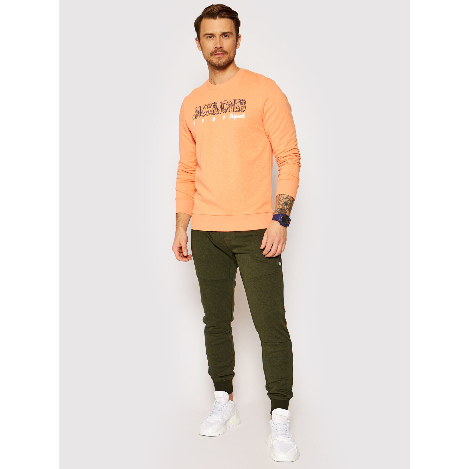 Jack&Jones Долнище анцуг Will Air Sweat Noos 12184970 Зелен Regular Fit - Pepit.bg