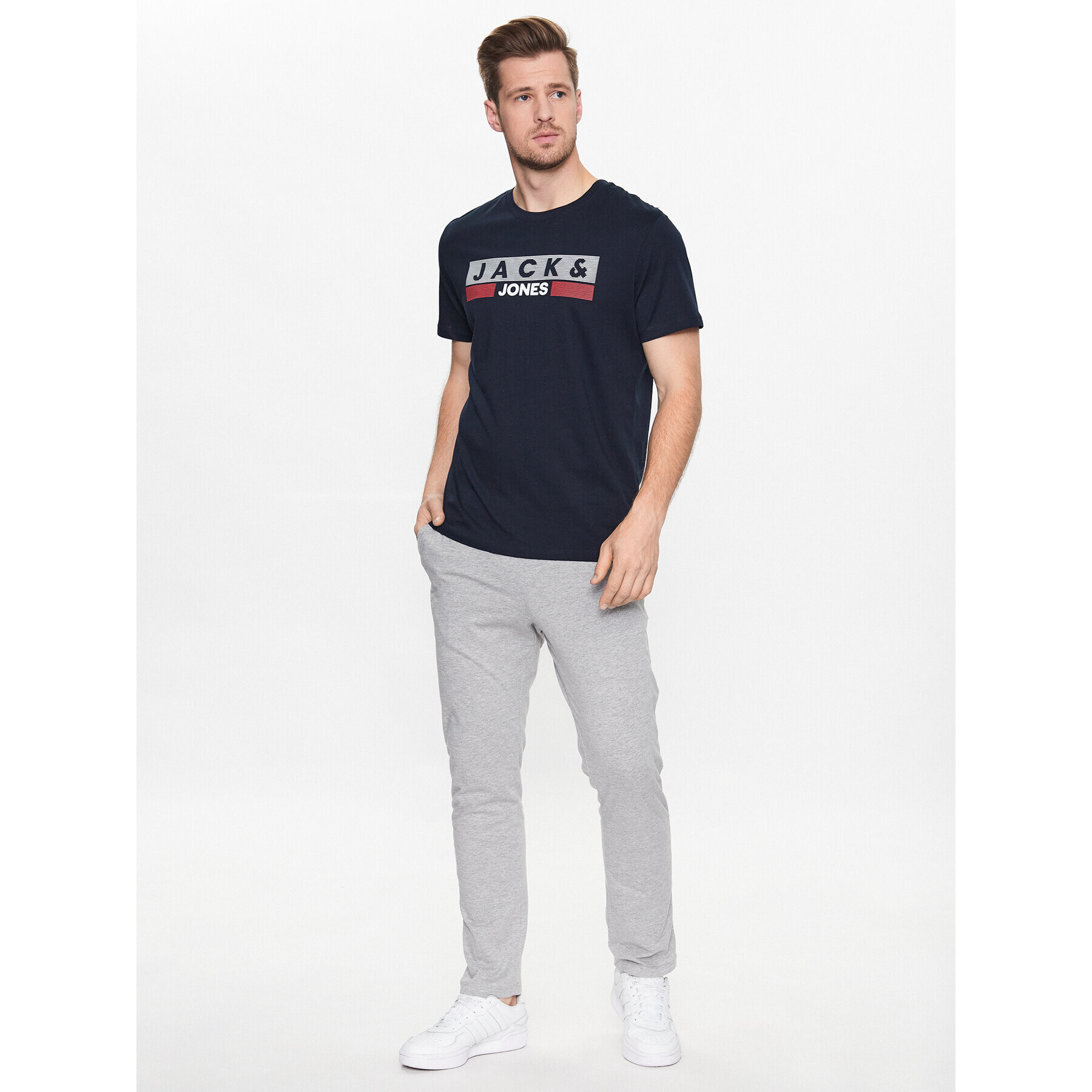 Jack&Jones Долнище на пижама Aaron 12224911 Сив Regular Fit - Pepit.bg