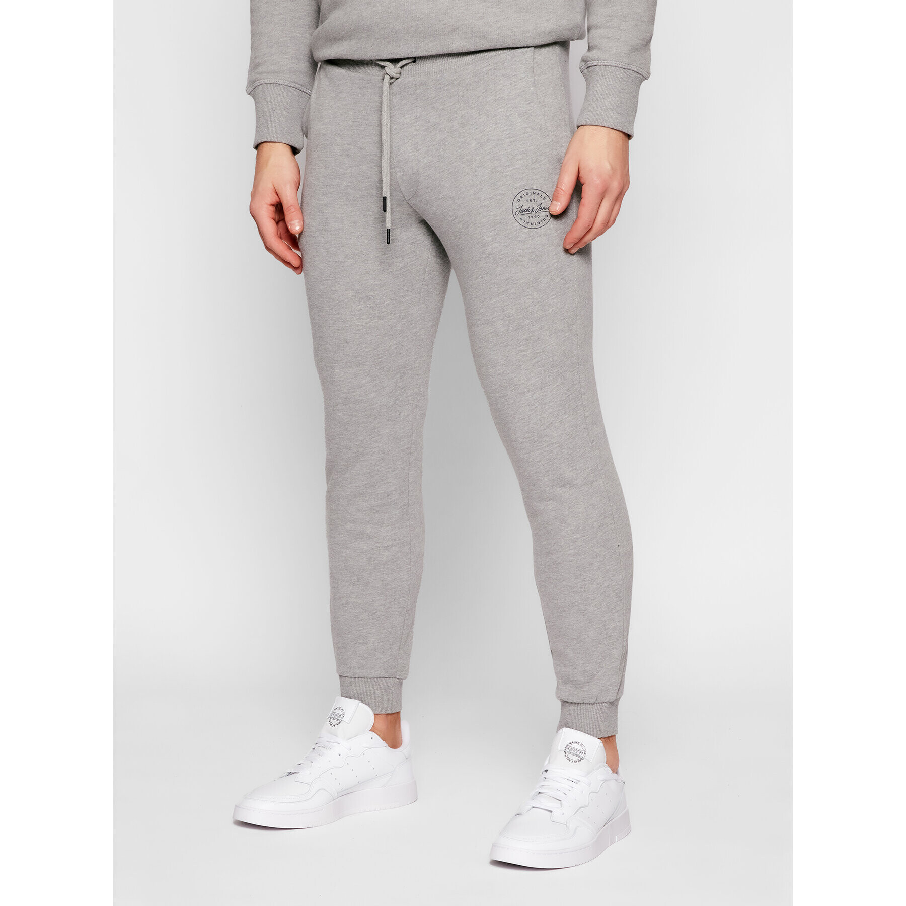 Jack&Jones Долнище анцуг Gordon 12165322 Сив Regular Fit - Pepit.bg