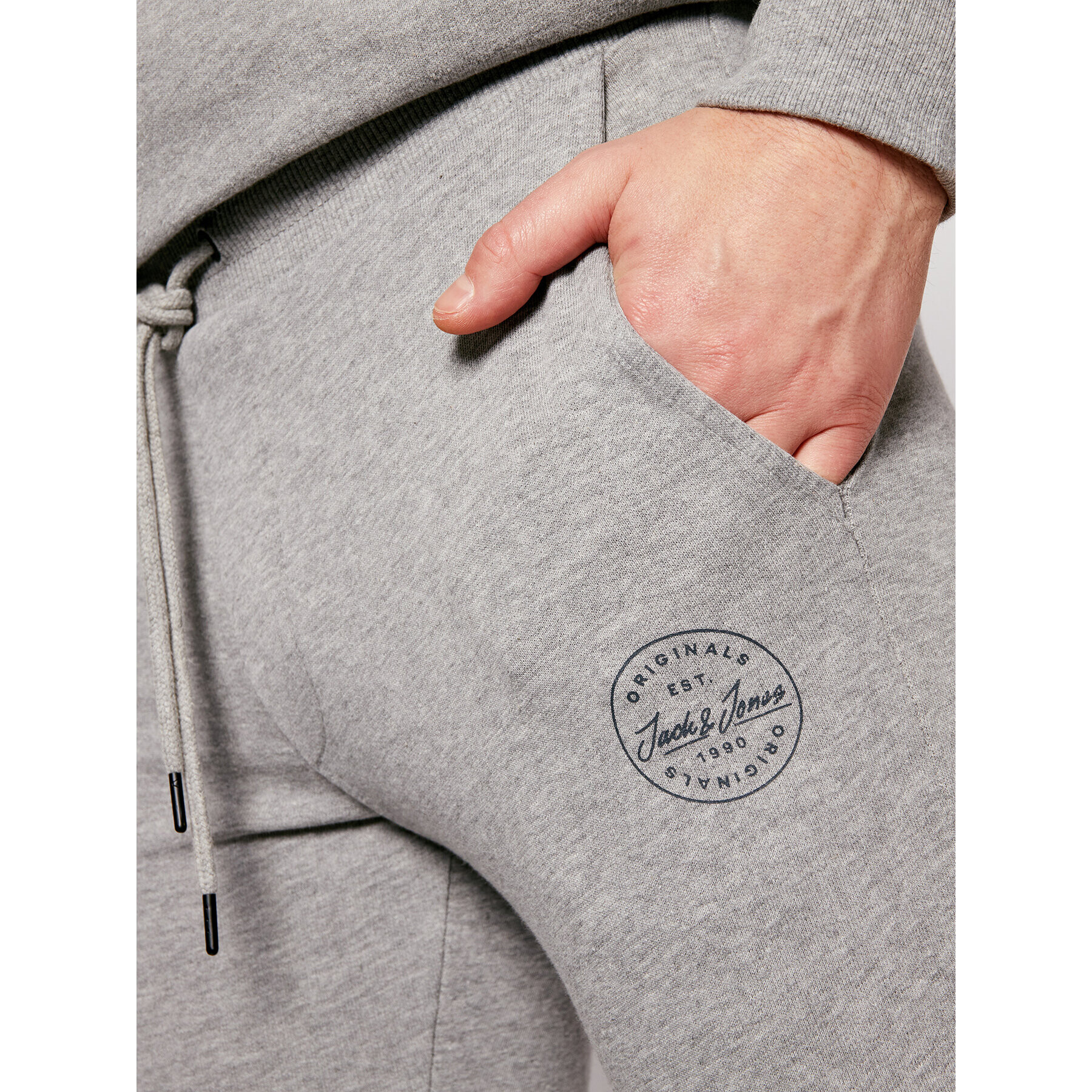 Jack&Jones Долнище анцуг Gordon 12165322 Сив Regular Fit - Pepit.bg