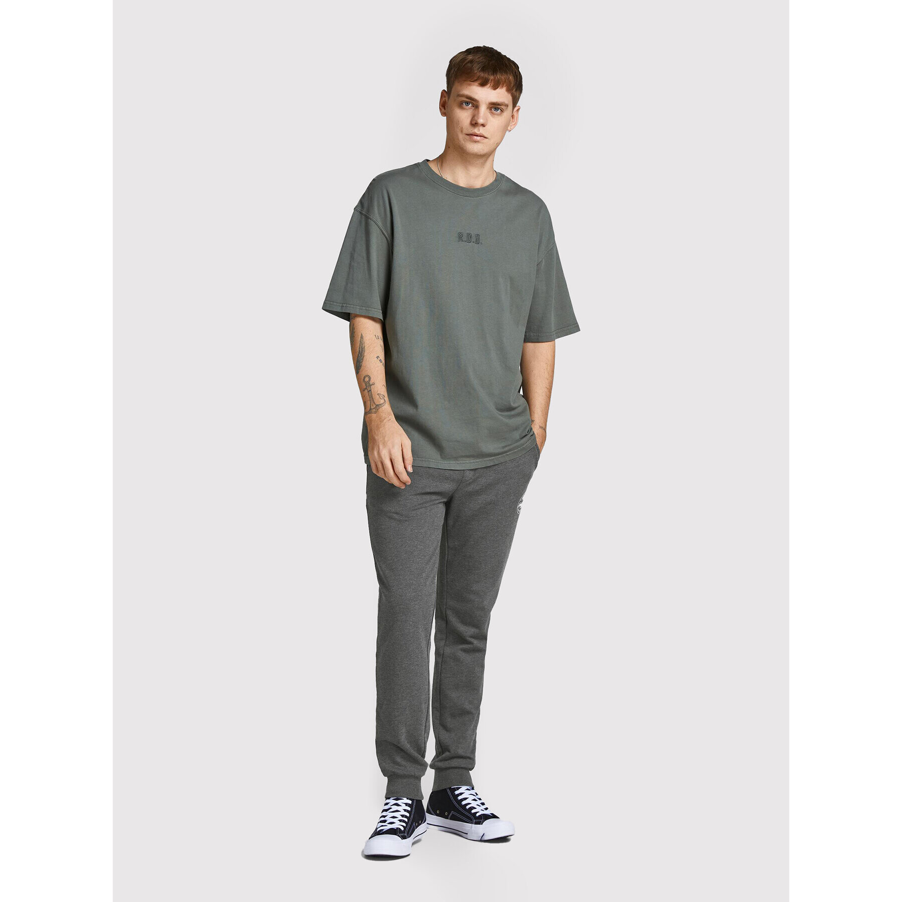 Jack&Jones Долнище анцуг Gordon 12165322 Сив Regular Fit - Pepit.bg