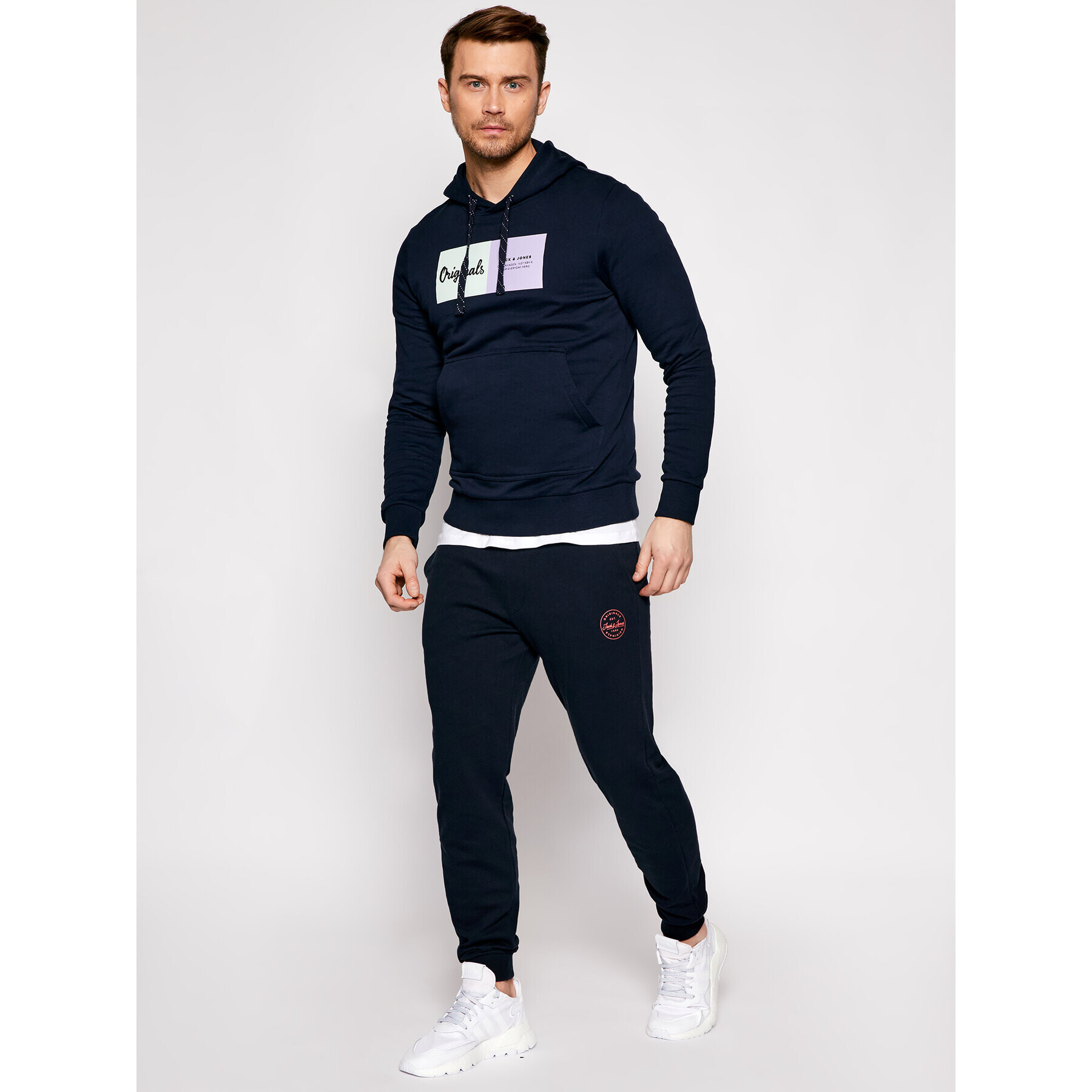 Jack&Jones Долнище анцуг Gordon 12165322 Тъмносин Regular Fit - Pepit.bg