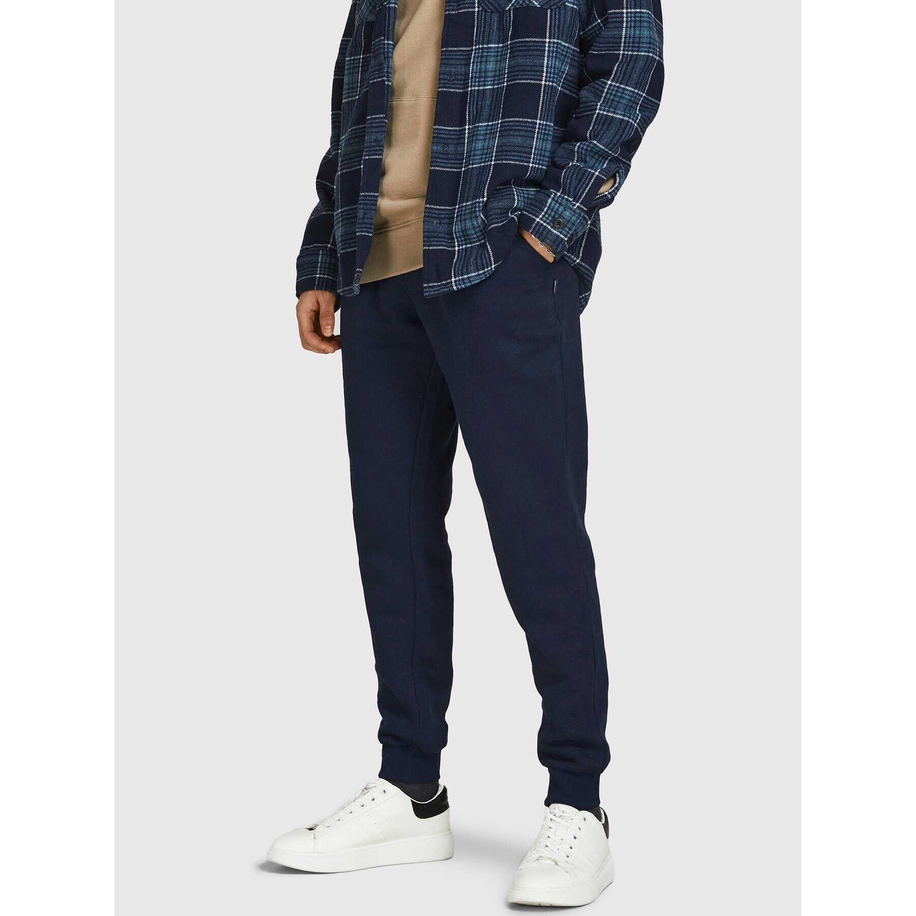 Jack&Jones Долнище анцуг Gordon 12195726 Тъмносин Regular Fit - Pepit.bg