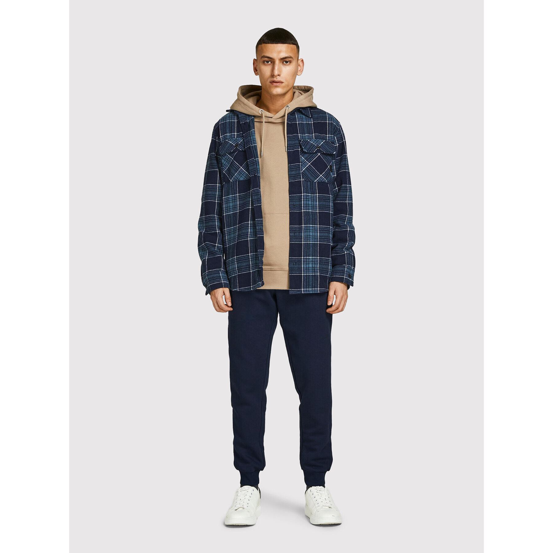 Jack&Jones Долнище анцуг Gordon 12195726 Тъмносин Regular Fit - Pepit.bg