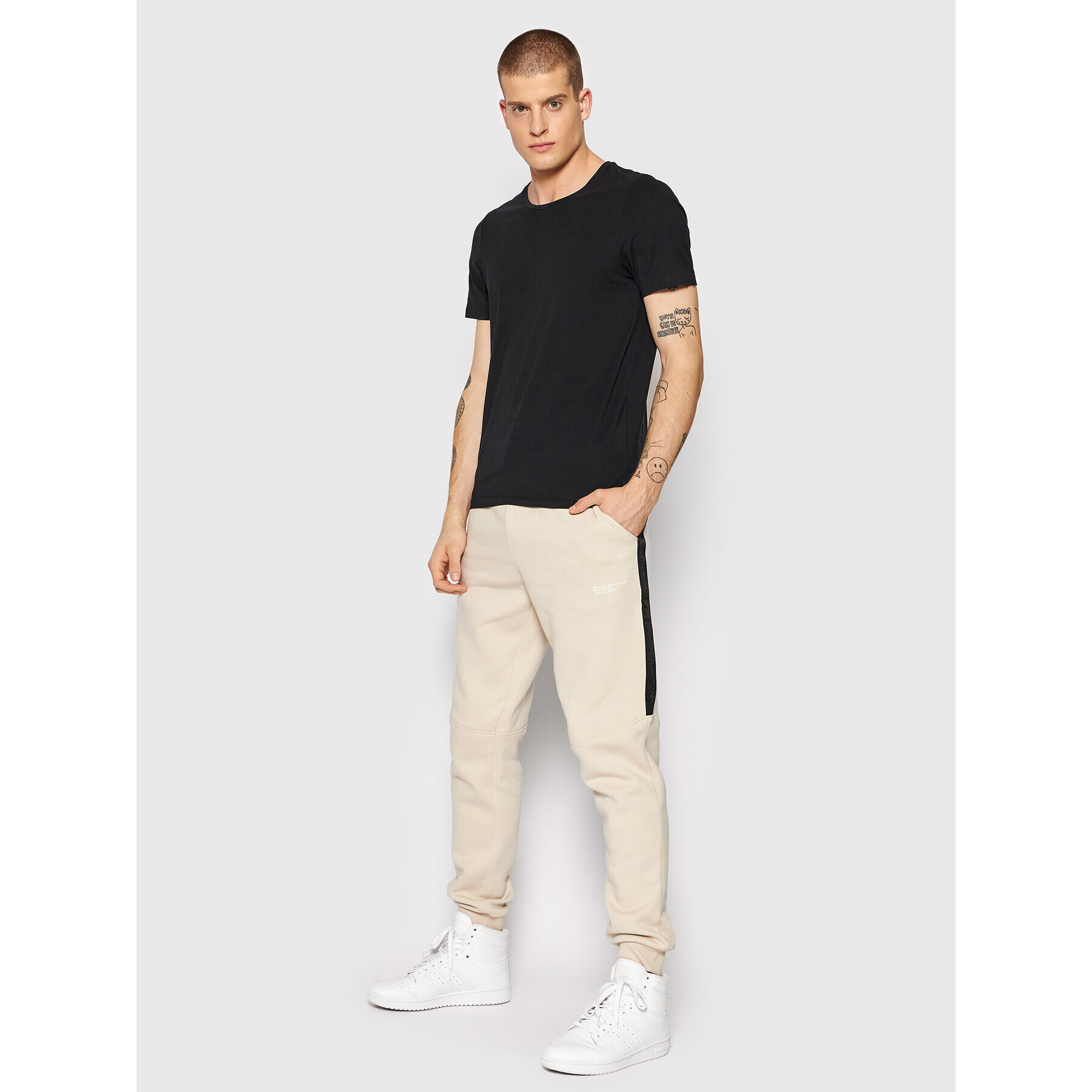 Jack&Jones Долнище анцуг Gordon 12198565 Бежов Regular Fit - Pepit.bg