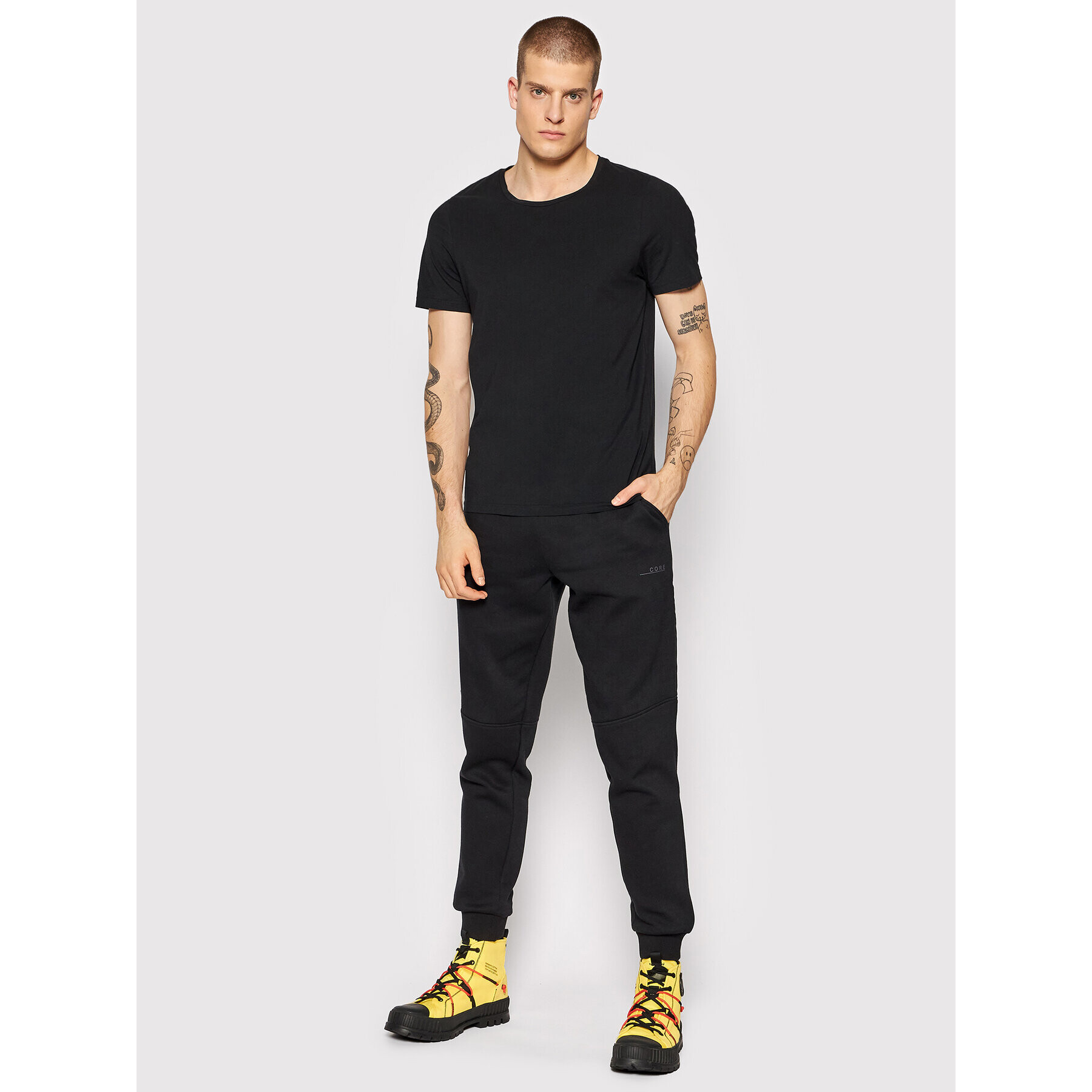 Jack&Jones Долнище анцуг Gordon 12198565 Черен Regular Fit - Pepit.bg