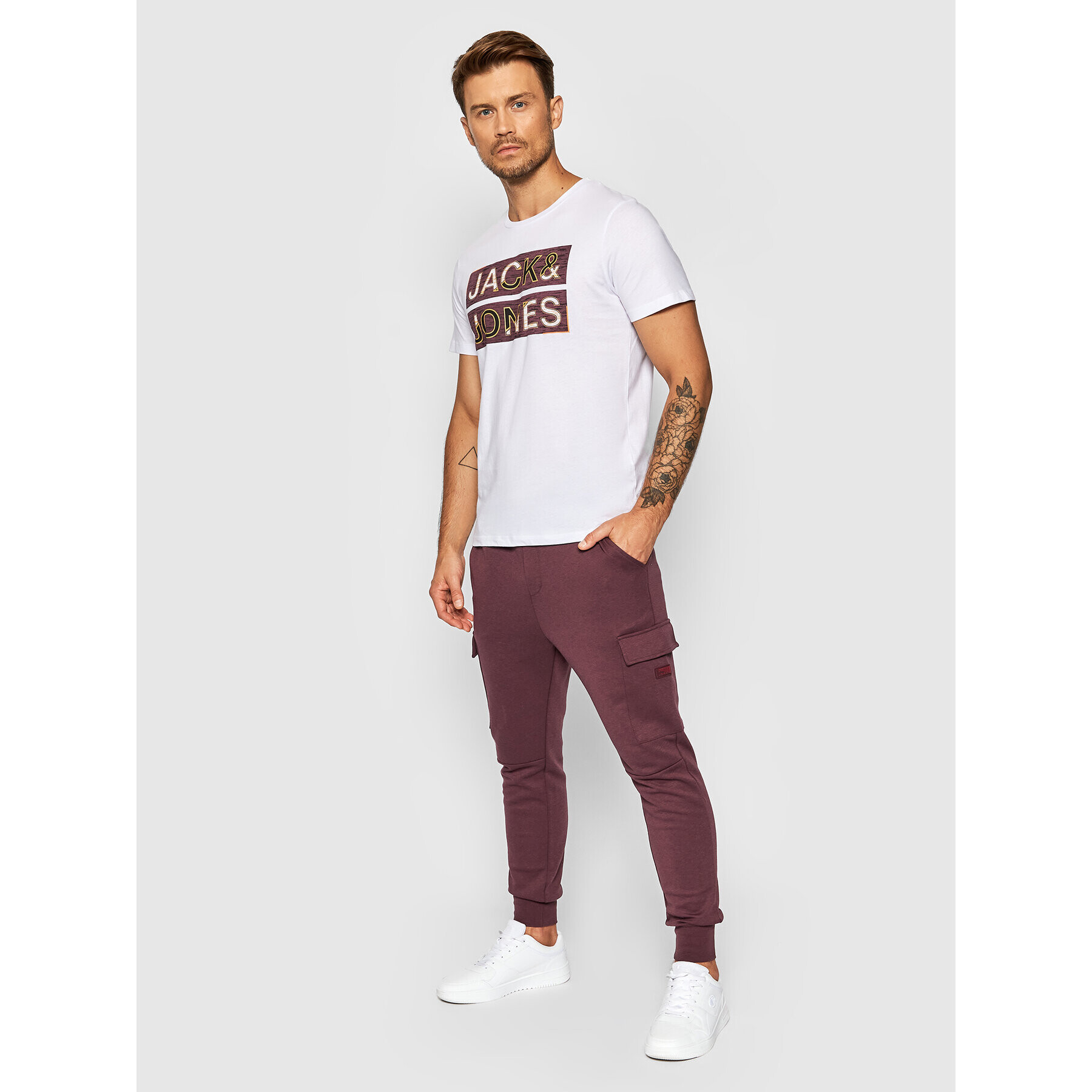 Jack&Jones Долнище анцуг Gordon Air Cargo 12184972 Виолетов Regular Fit - Pepit.bg