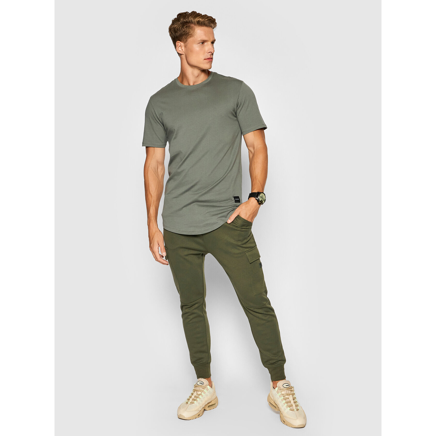 Jack&Jones Долнище анцуг Gordon Air Cargo 12184972 Зелен Regular Fit - Pepit.bg