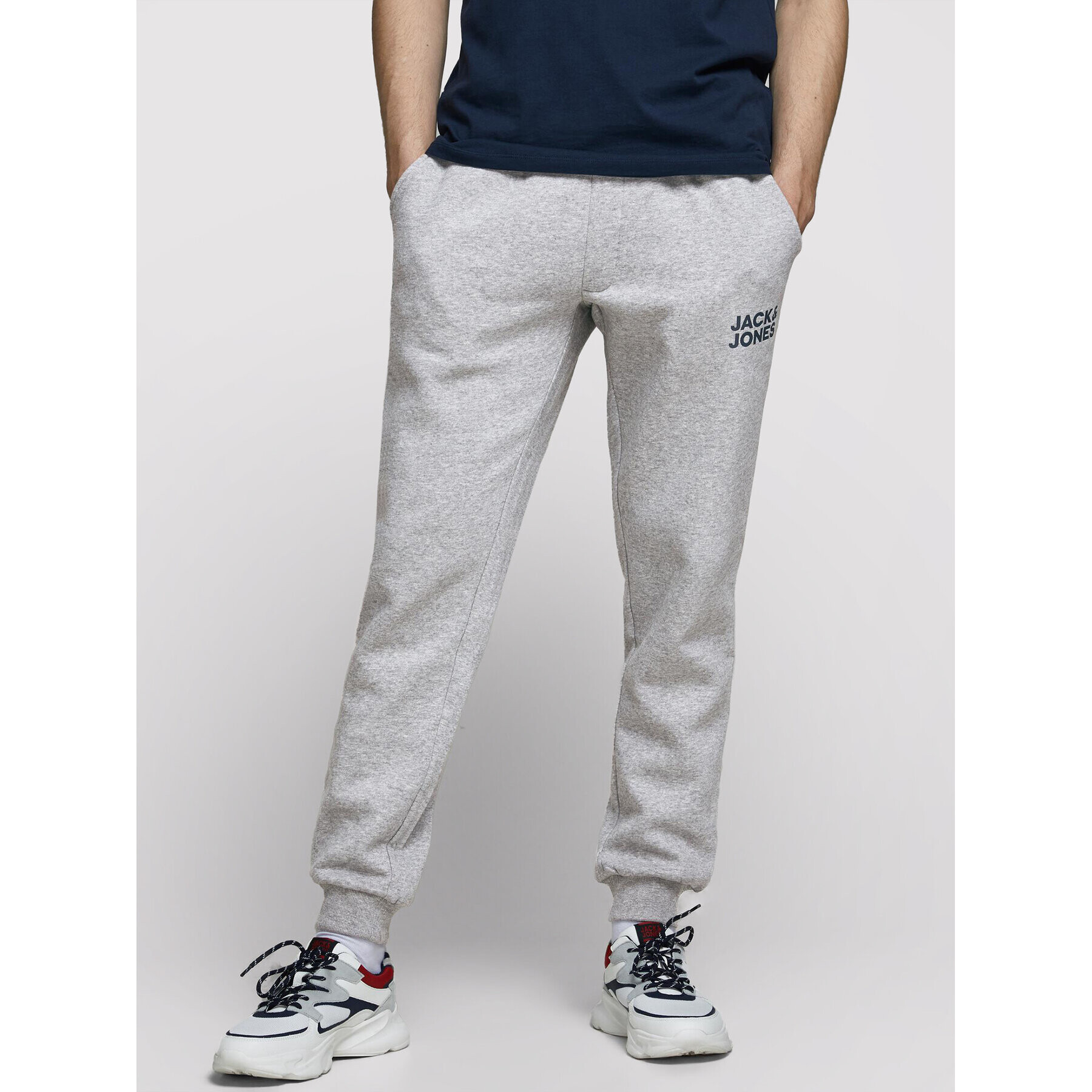 Jack&Jones Долнище анцуг Gordon Newsoft 12178421 Сив Regular Fit - Pepit.bg