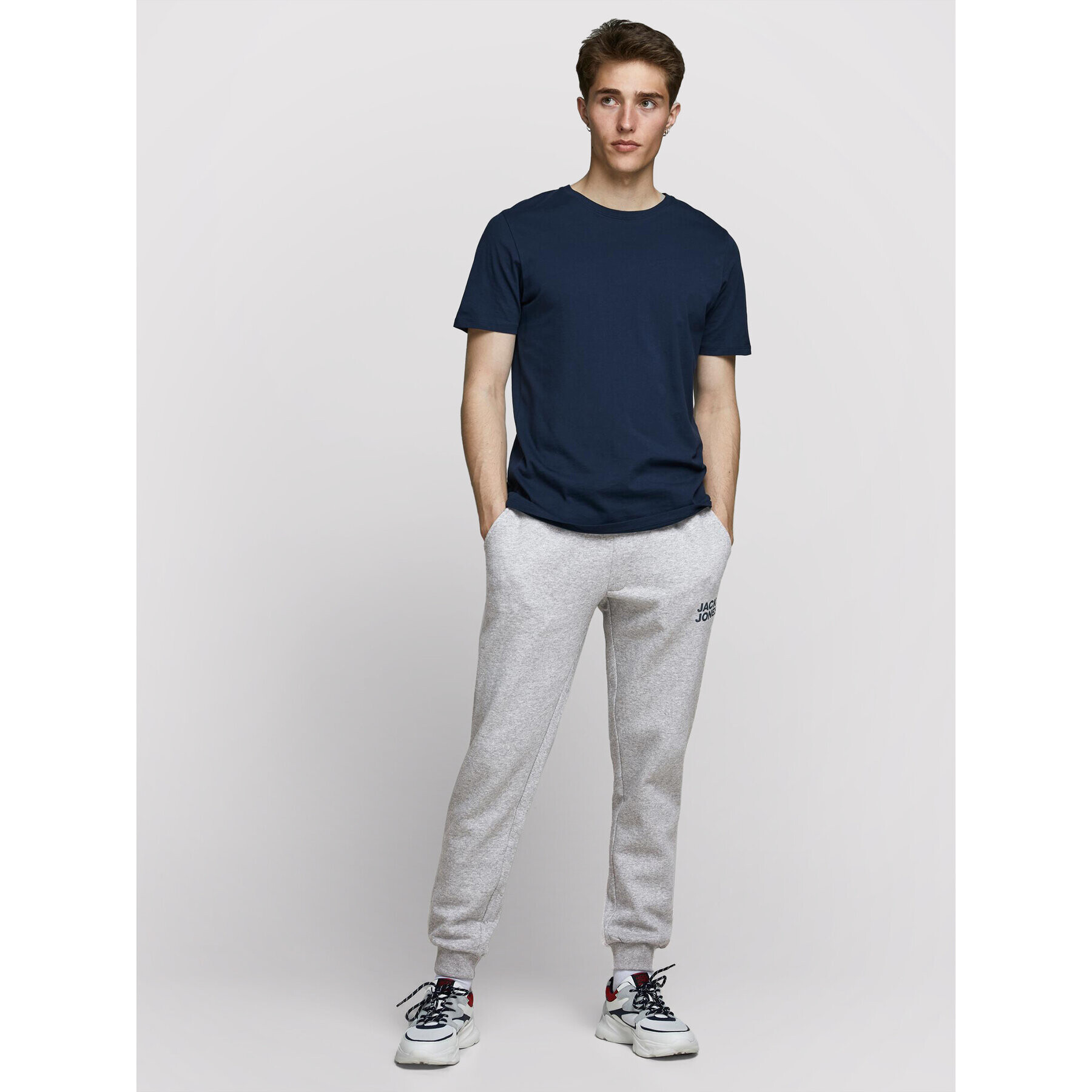 Jack&Jones Долнище анцуг Gordon Newsoft 12178421 Сив Regular Fit - Pepit.bg