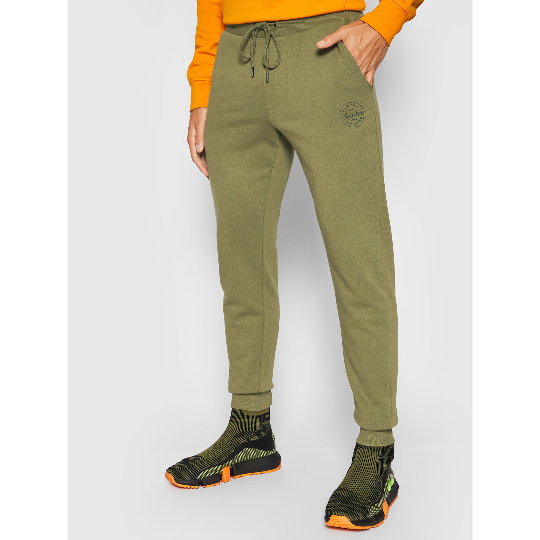 Jack&Jones Долнище анцуг Gordon Shark 12165322 Зелен Regular Fit - Pepit.bg
