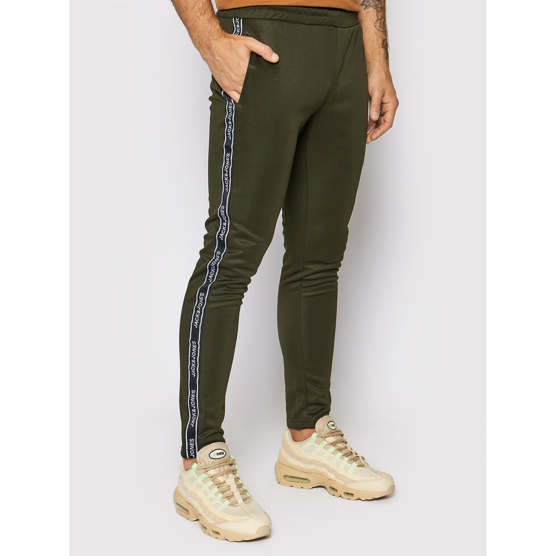 Jack&Jones Долнище анцуг Will 12193274 Зелен Slim Fit - Pepit.bg