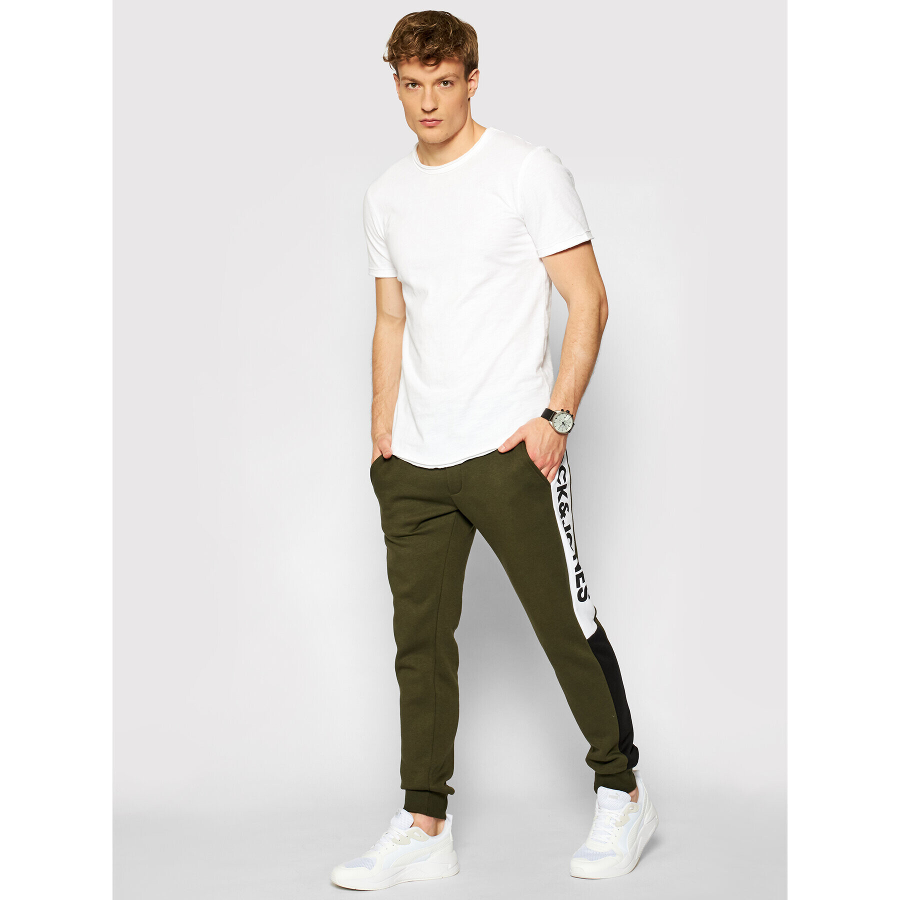 Jack&Jones Долнище анцуг Will 12197199 Зелен Regular Fit - Pepit.bg