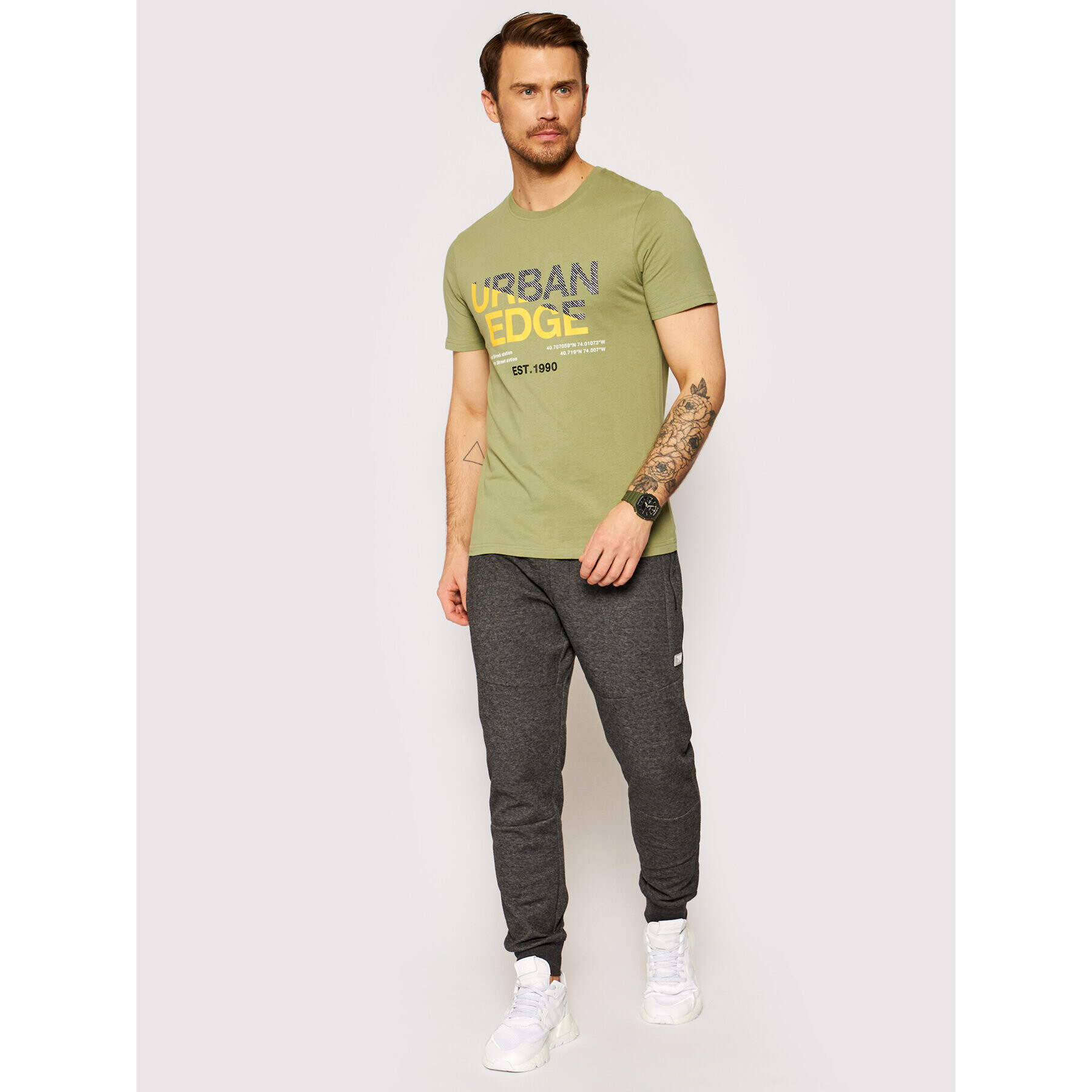 Jack&Jones Долнище анцуг Will Air Sweat Noos 12184970 Сив Regular Fit - Pepit.bg