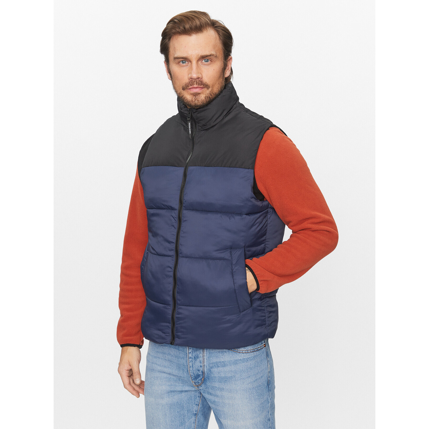 Jack&Jones Елек 12235861 Тъмносин Regular Fit - Pepit.bg