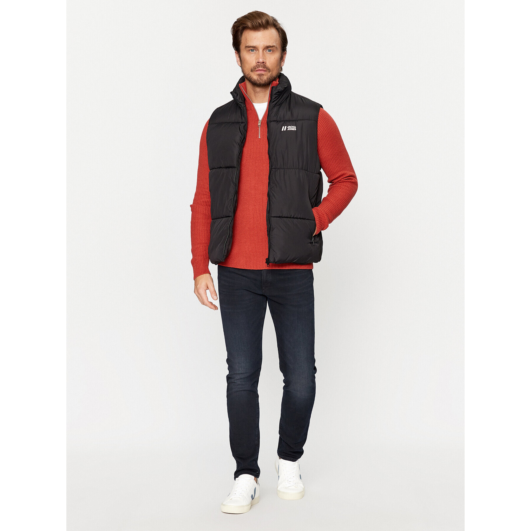 Jack&Jones Елек 12238748 Черен Regular Fit - Pepit.bg