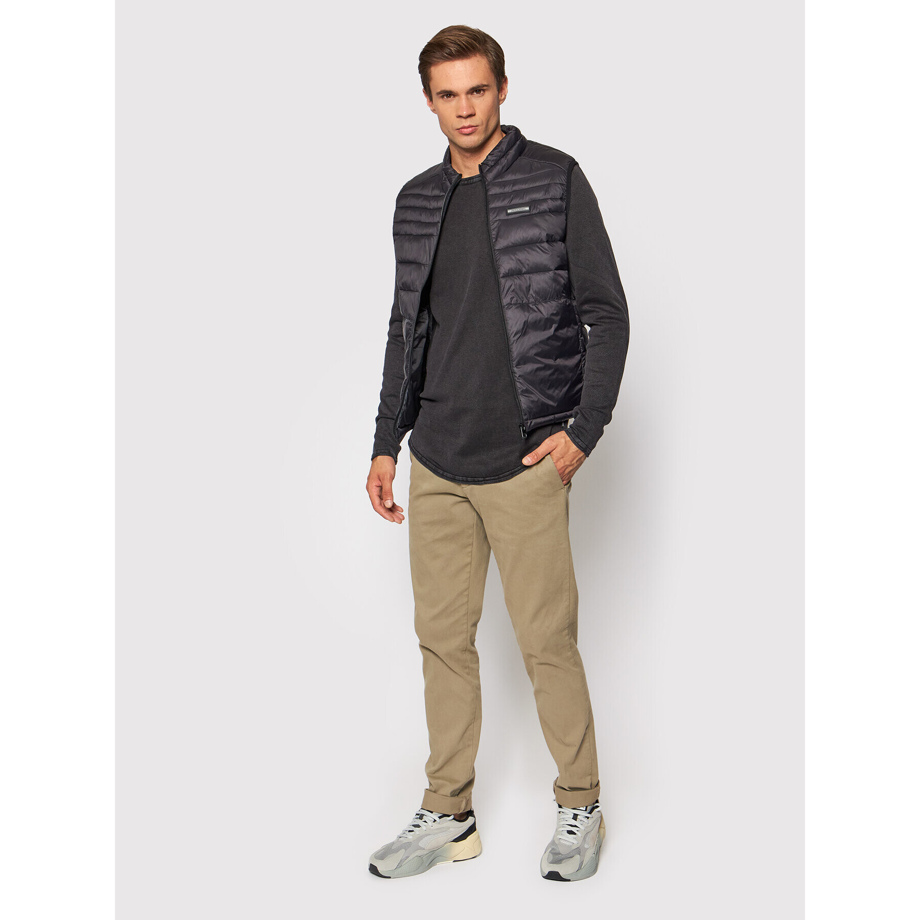 Jack&Jones Елек Ace 12189883 Черен Regular Fit - Pepit.bg