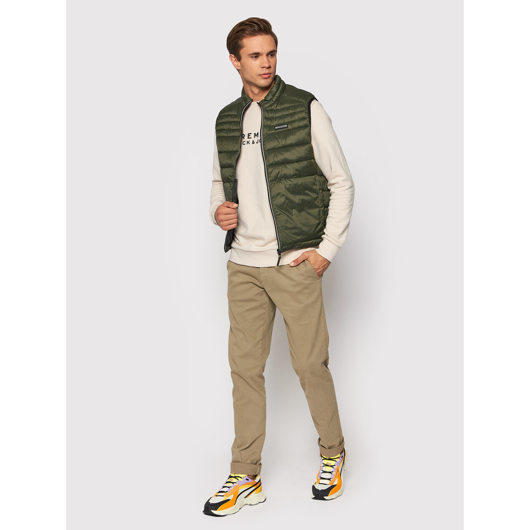 Jack&Jones Елек Ace 12189883 Зелен Regular Fit - Pepit.bg