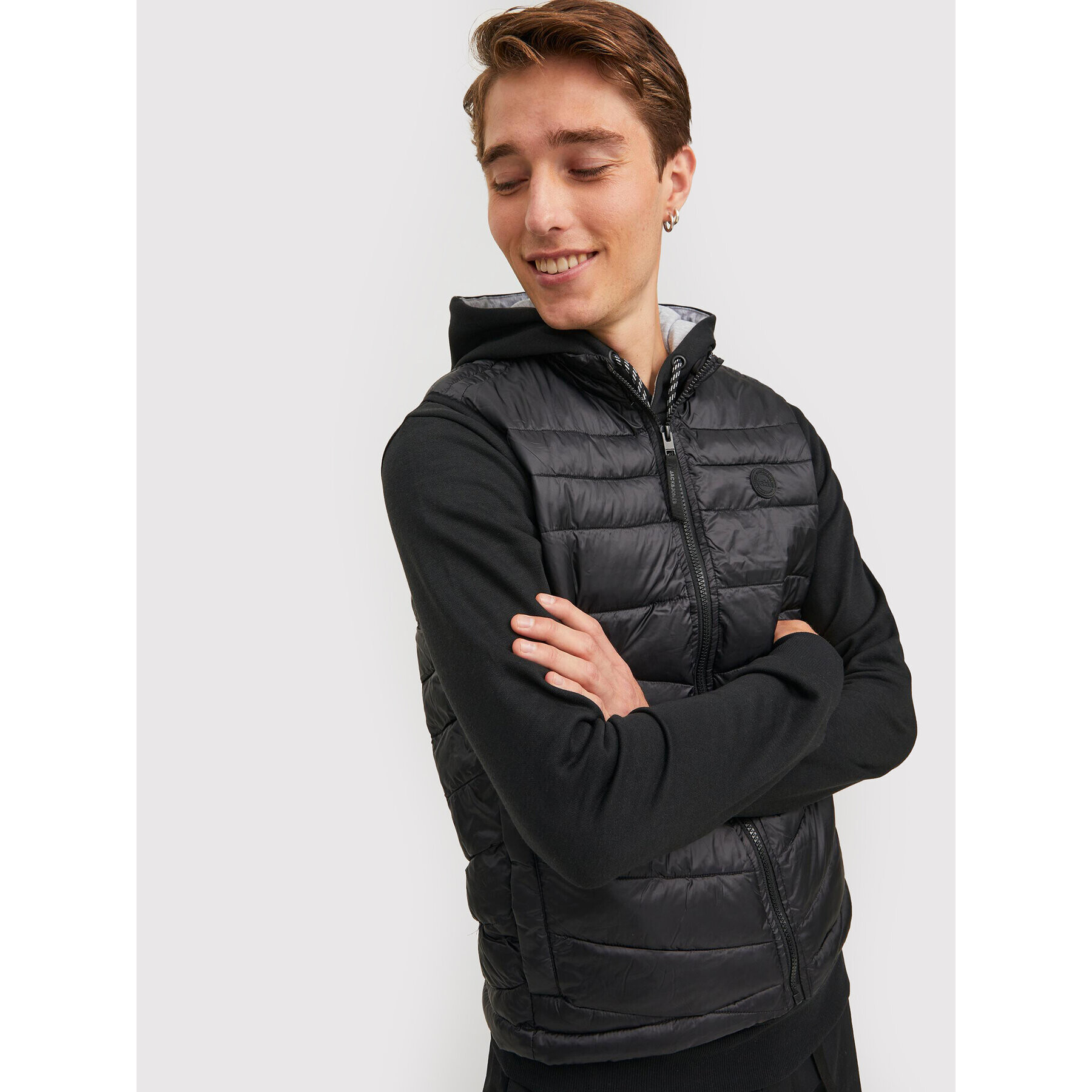 Jack&Jones Елек Hero 12211790 Черен Regular Fit - Pepit.bg