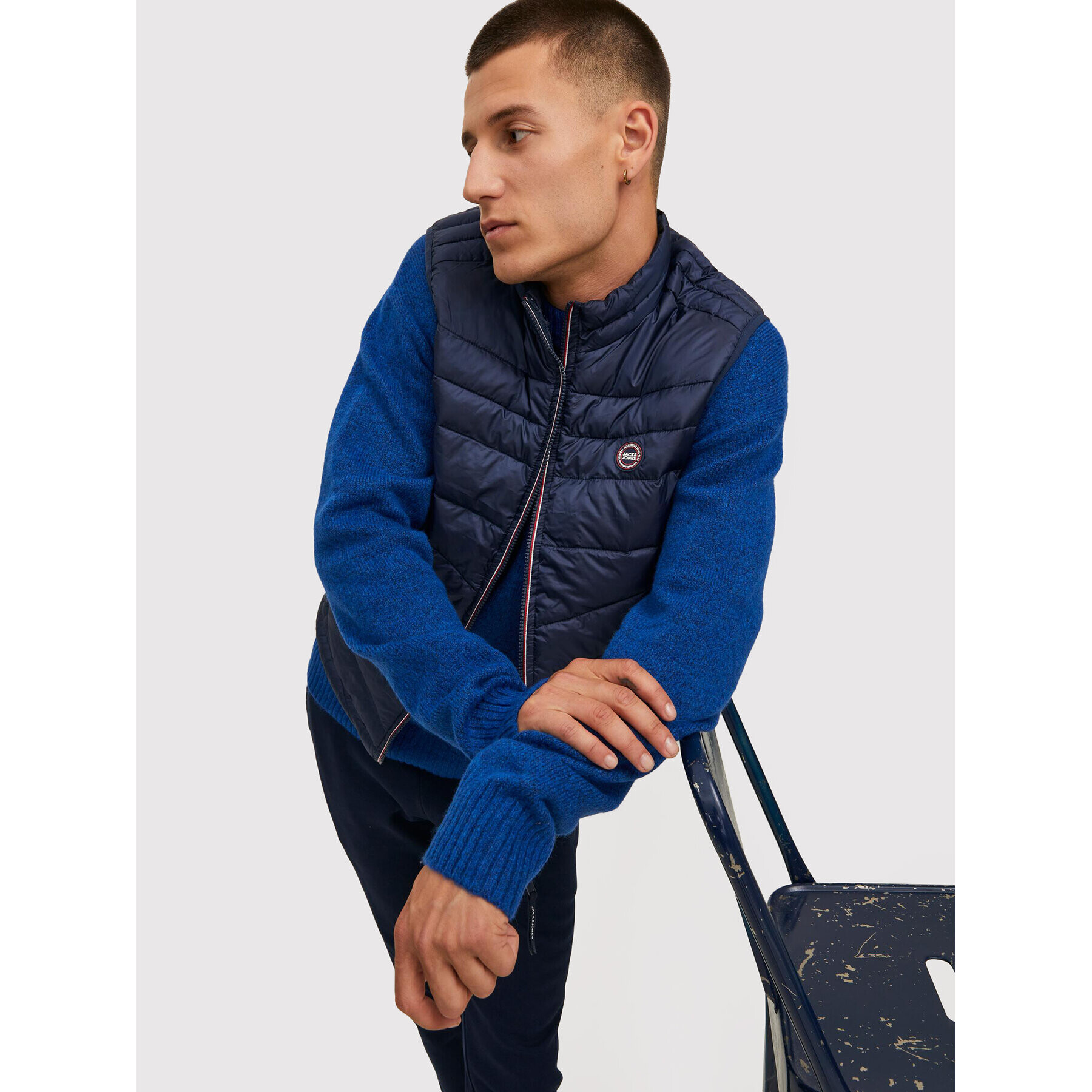 Jack&Jones Елек Hero 12211790 Тъмносин Regular Fit - Pepit.bg