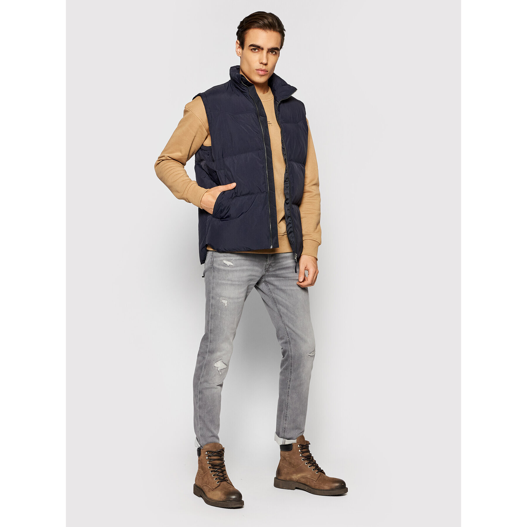 Jack&Jones PREMIUM Елек Lawind 12191277 Тъмносин Regular Fit - Pepit.bg