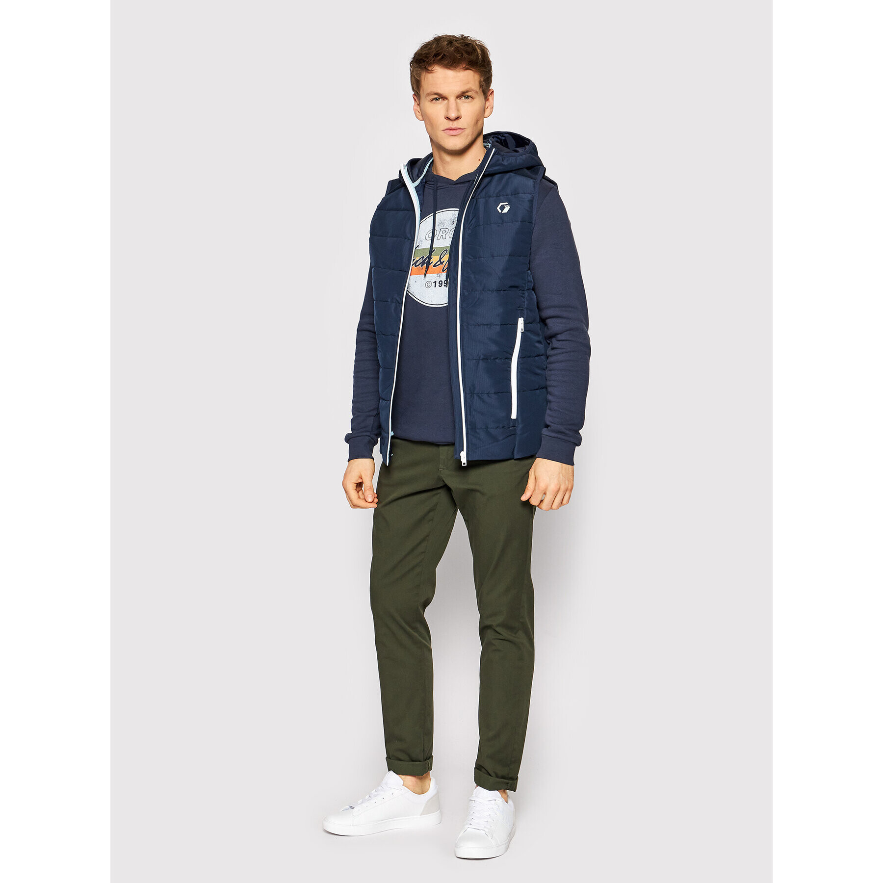 Jack&Jones Елек Logan 12205613 Тъмносин Regular Fit - Pepit.bg