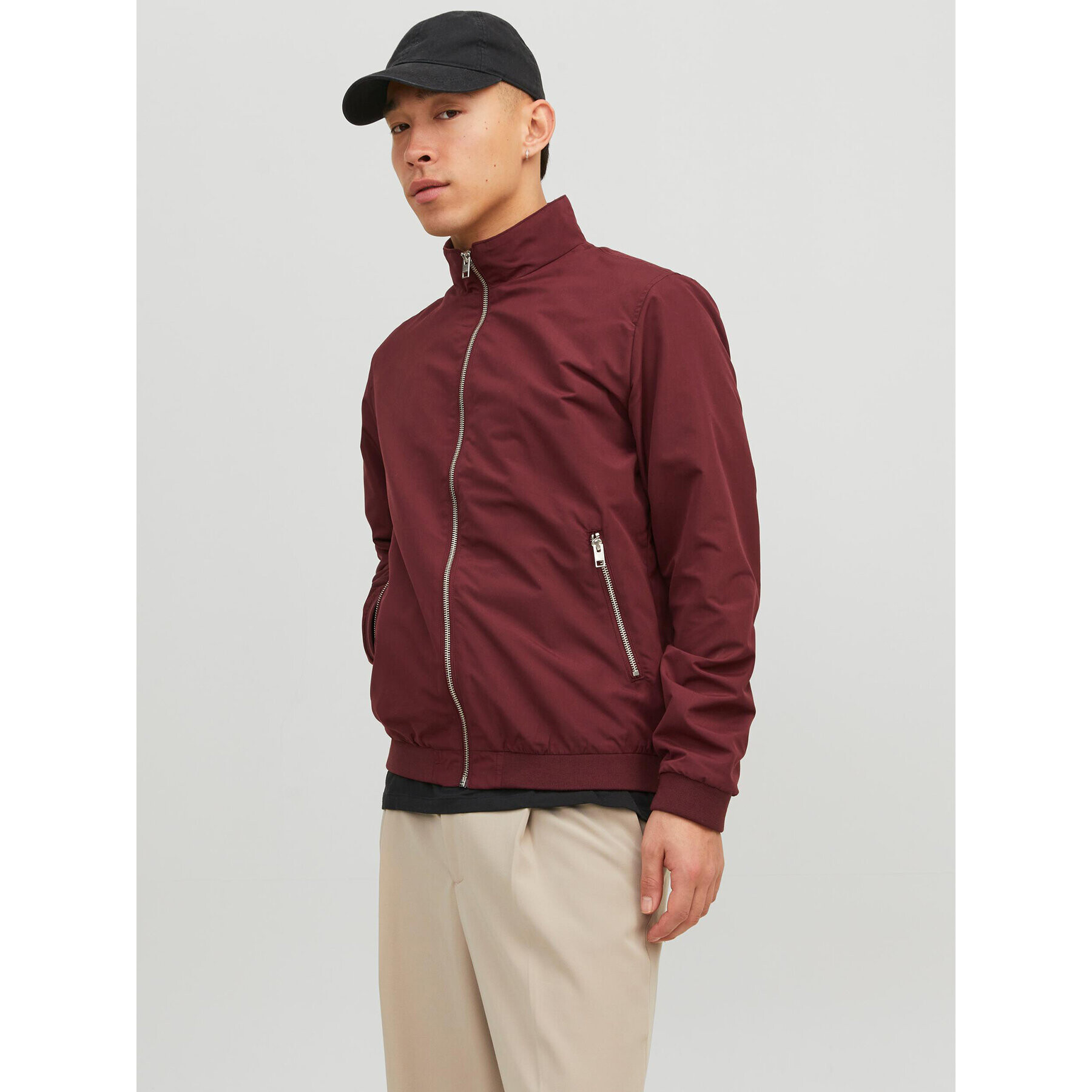 Jack&Jones Яке бомбър 12204277 Бордо Regular Fit - Pepit.bg