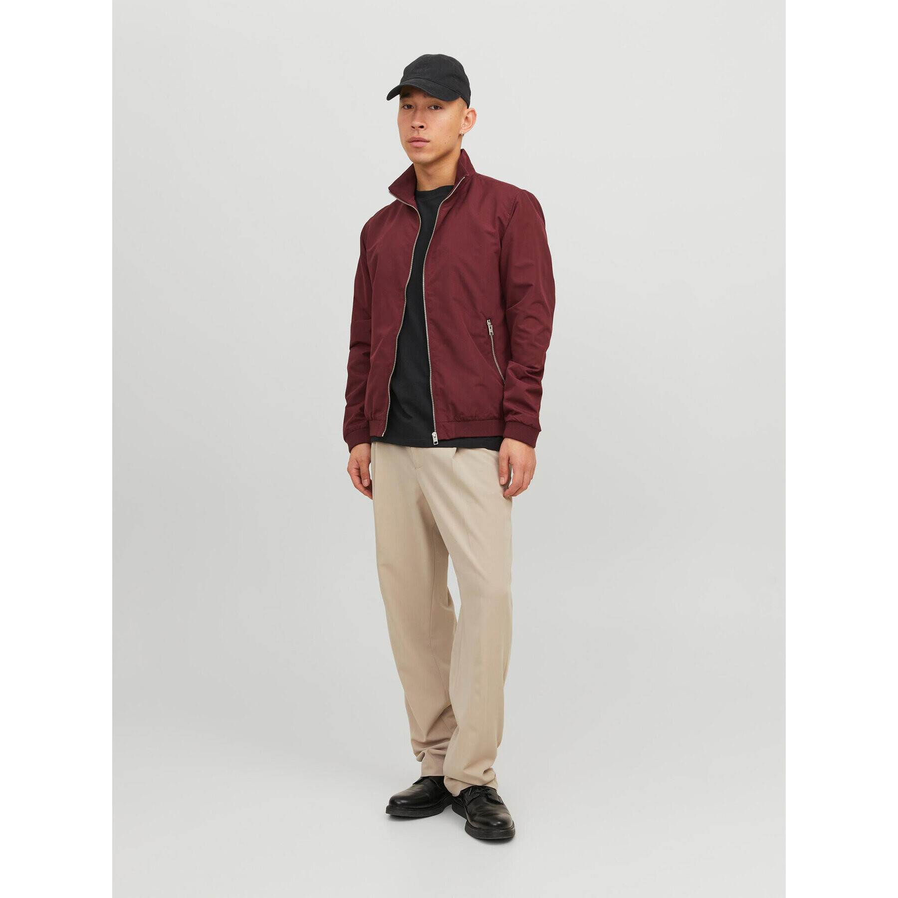 Jack&Jones Яке бомбър 12204277 Бордо Regular Fit - Pepit.bg