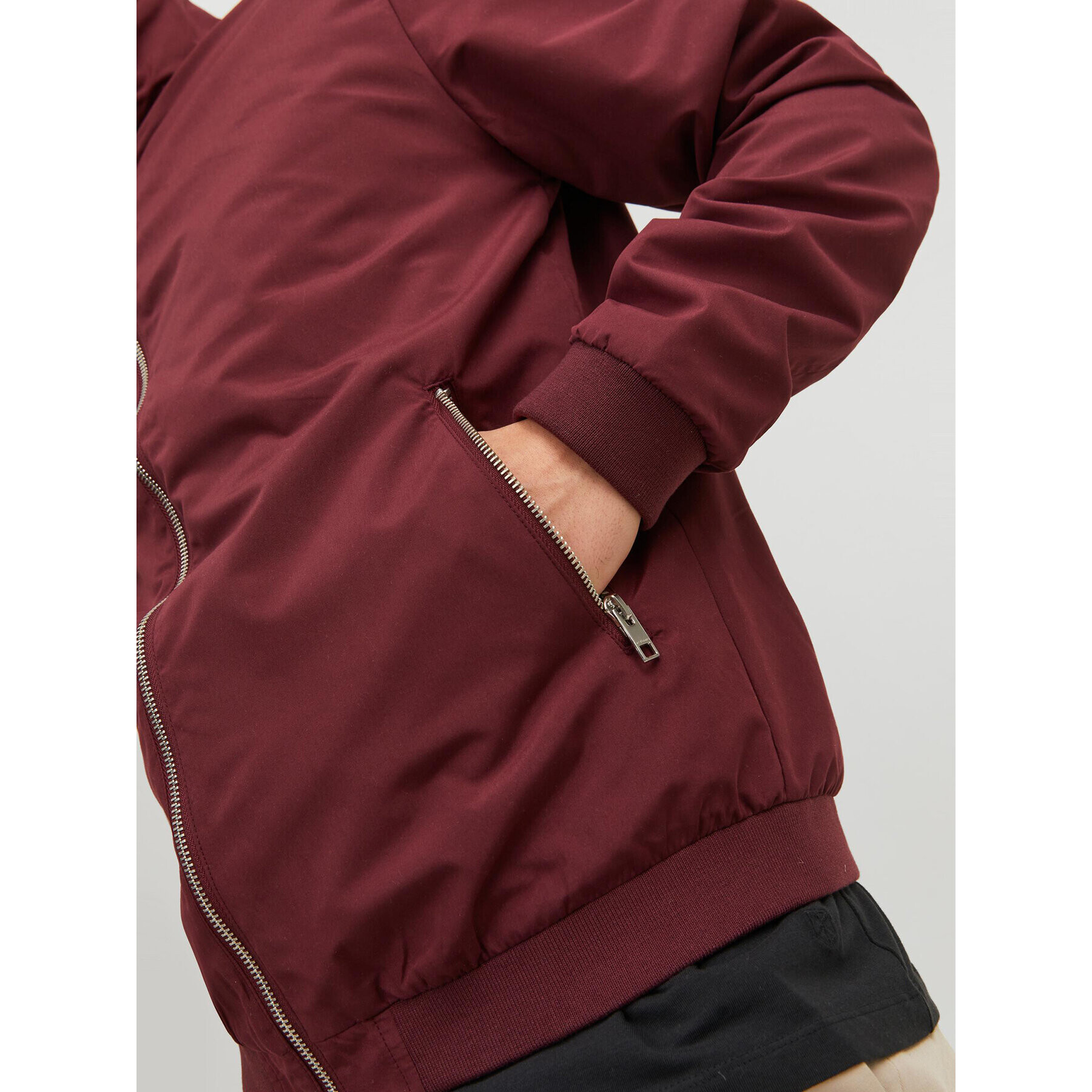 Jack&Jones Яке бомбър 12204277 Бордо Regular Fit - Pepit.bg