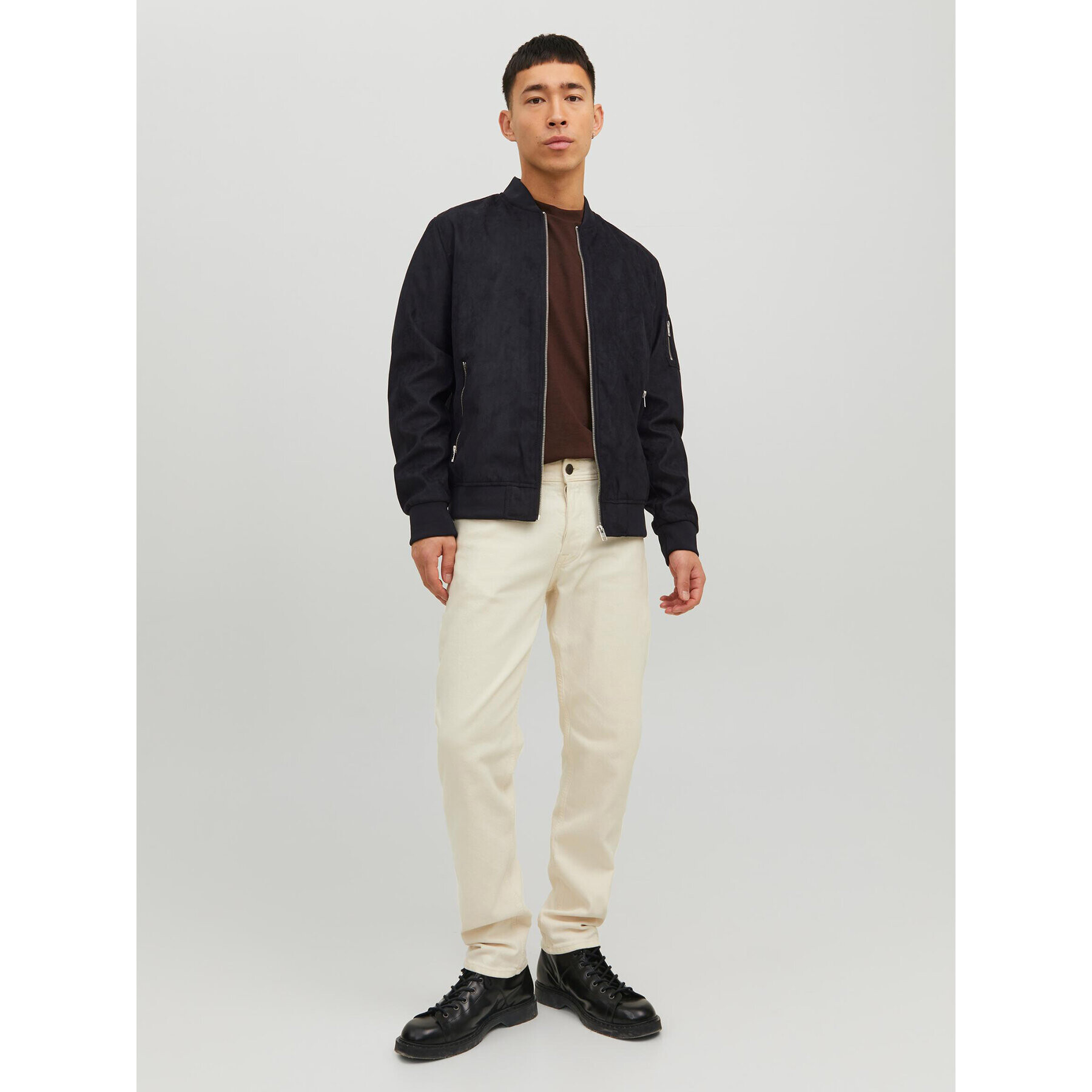 Jack&Jones Яке бомбър Rocky 12223651 Черен Regular Fit - Pepit.bg