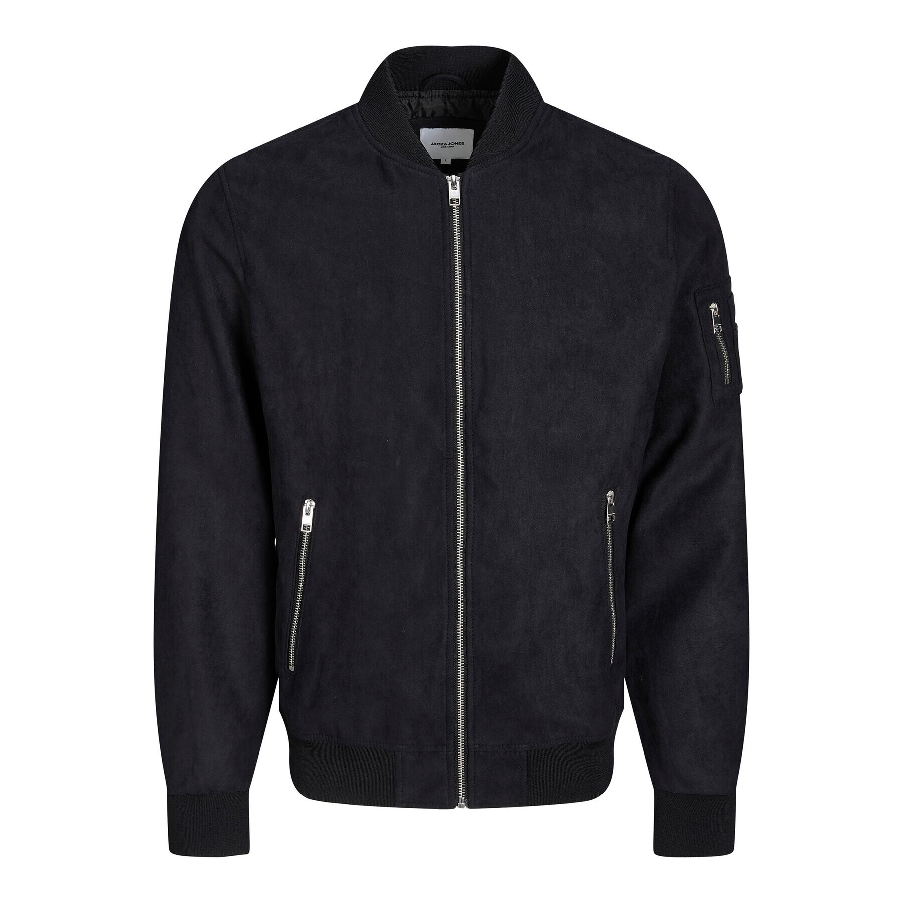 Jack&Jones Яке бомбър Rocky 12223651 Черен Regular Fit - Pepit.bg
