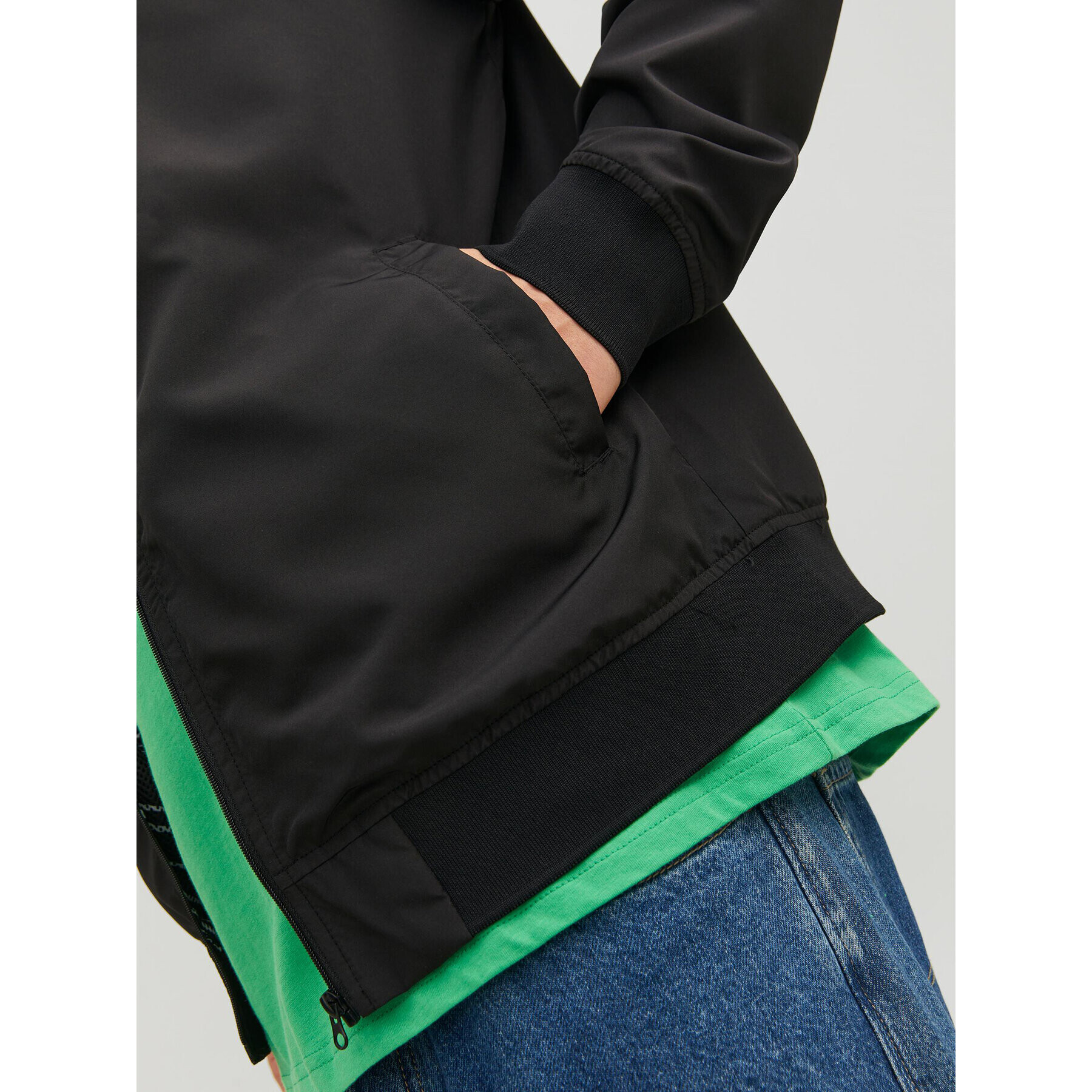Jack&Jones Яке бомбър Palma 12235603 Черен Regular Fit - Pepit.bg