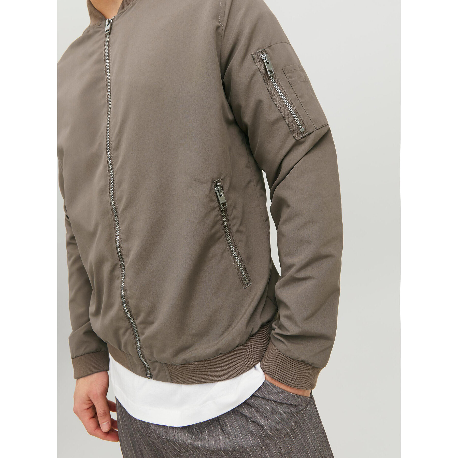 Jack&Jones Яке бомбър Rush 12165203 Бежов Regular Fit - Pepit.bg