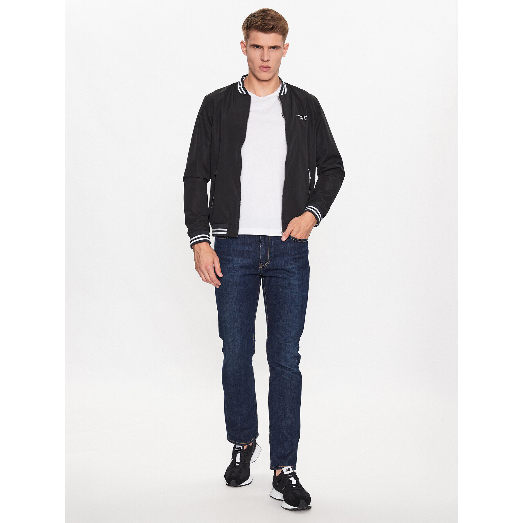 Jack&Jones Яке бомбър Splash 12234723 Черен Regular Fit - Pepit.bg