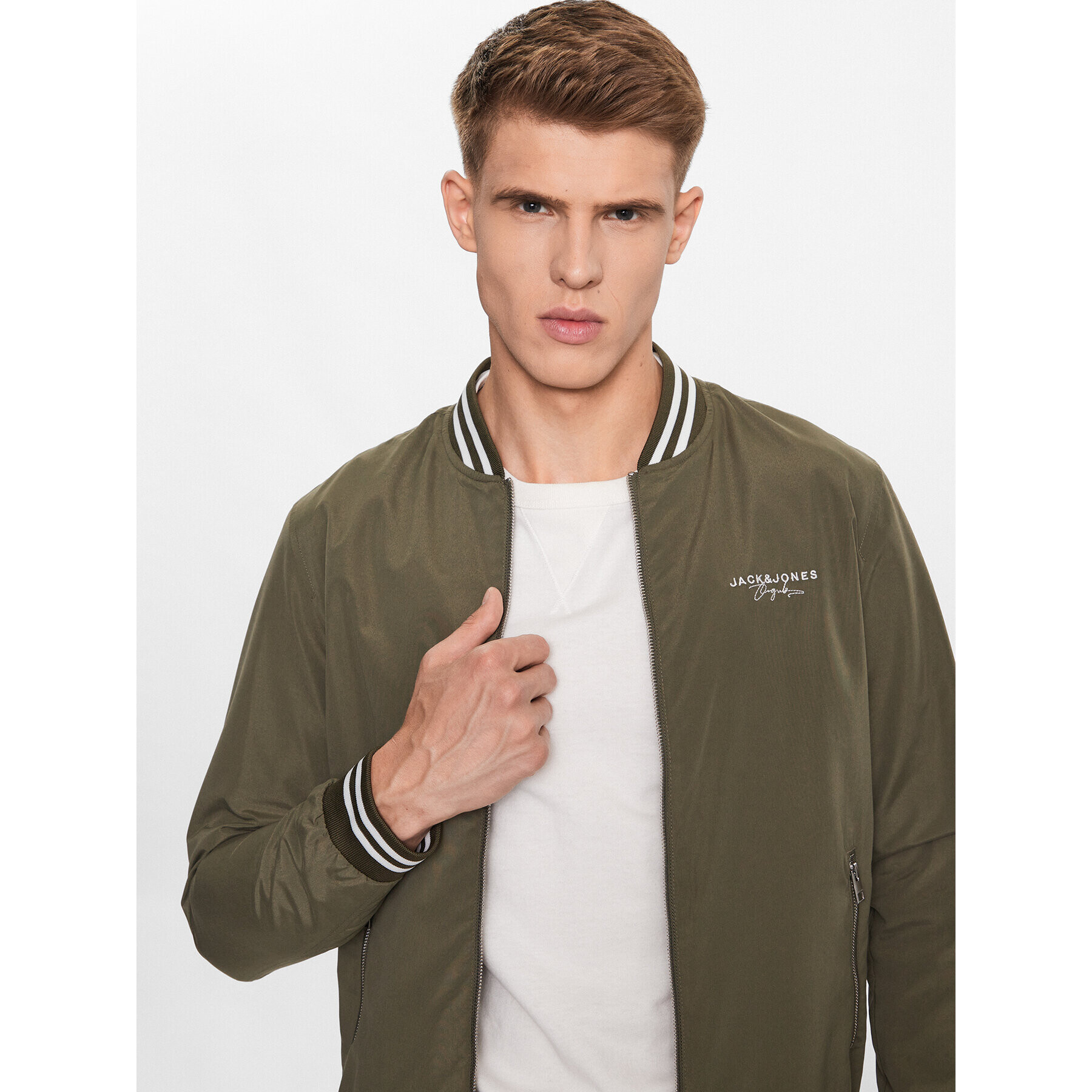 Jack&Jones Яке бомбър Splash 12234723 Зелен Regular Fit - Pepit.bg