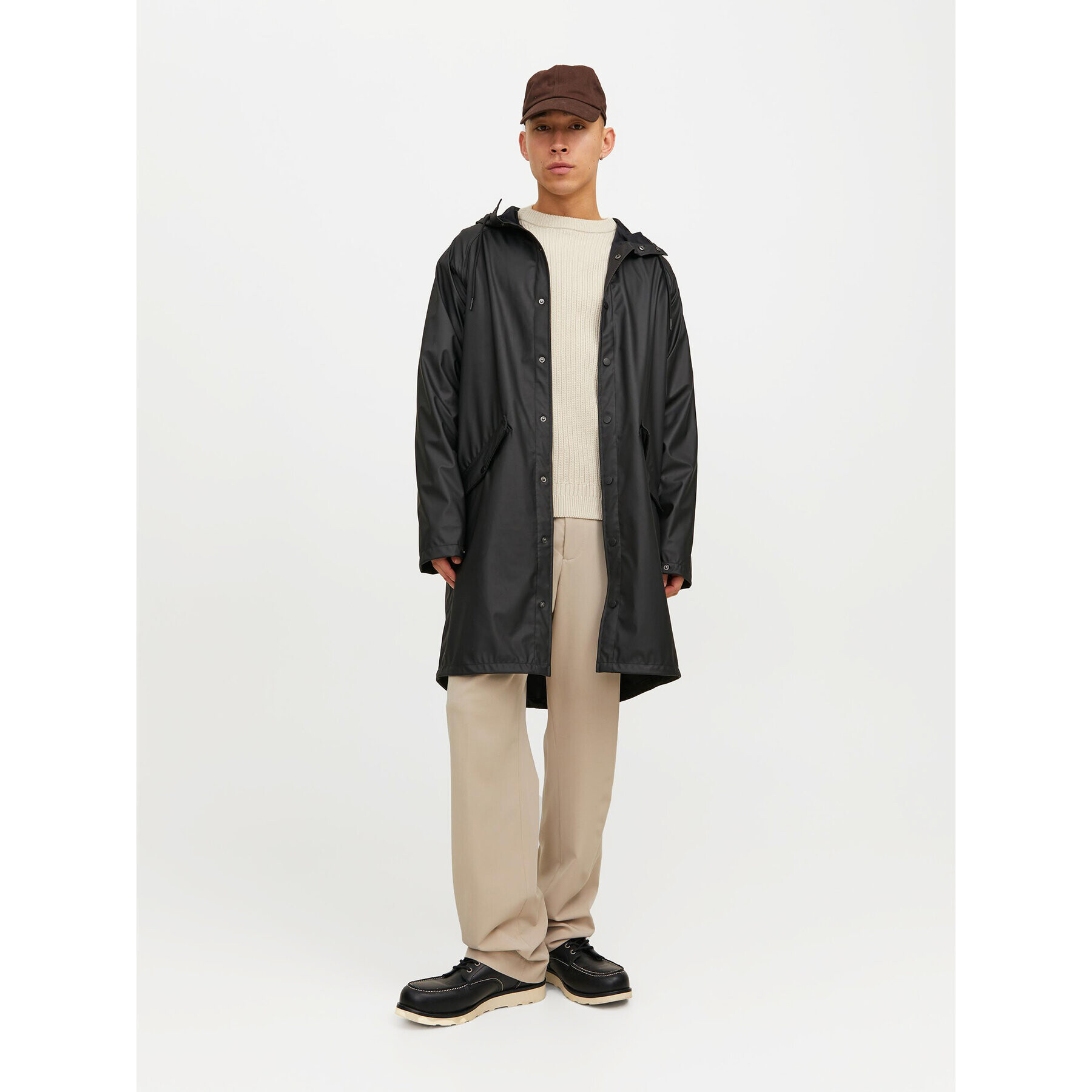 Jack&Jones Яке за дъжд Urban 12237636 Черен Regular Fit - Pepit.bg