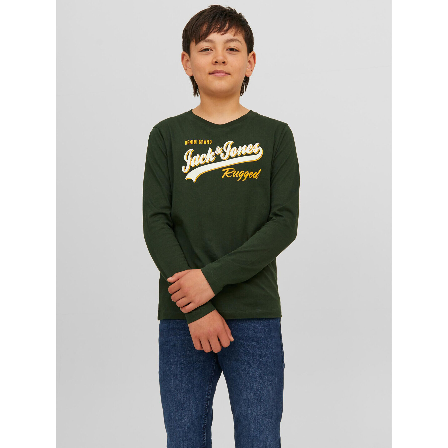 Jack&Jones Junior Блуза 12237371 Зелен Regular Fit - Pepit.bg