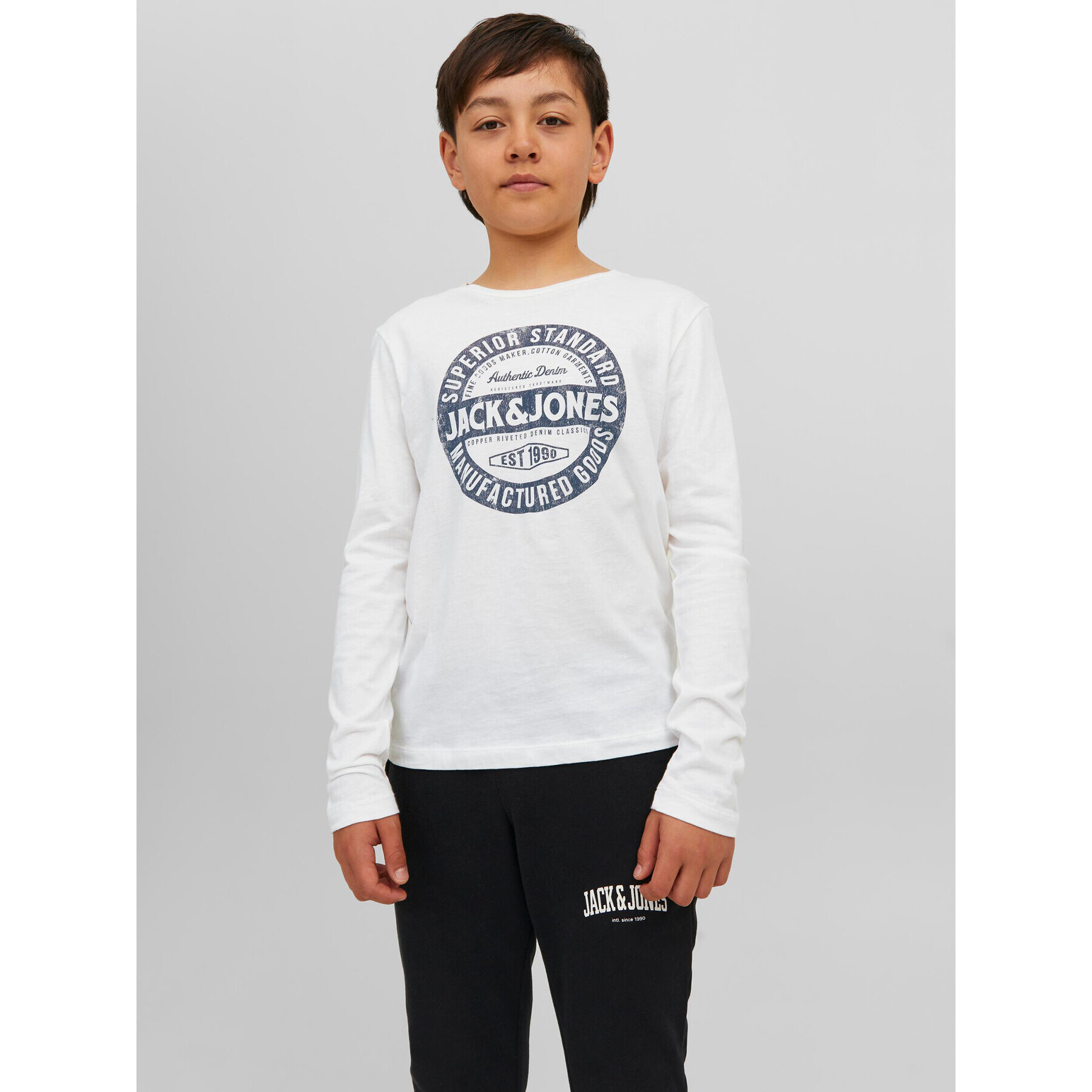 Jack&Jones Junior Блуза 12237416 Бял Regular Fit - Pepit.bg