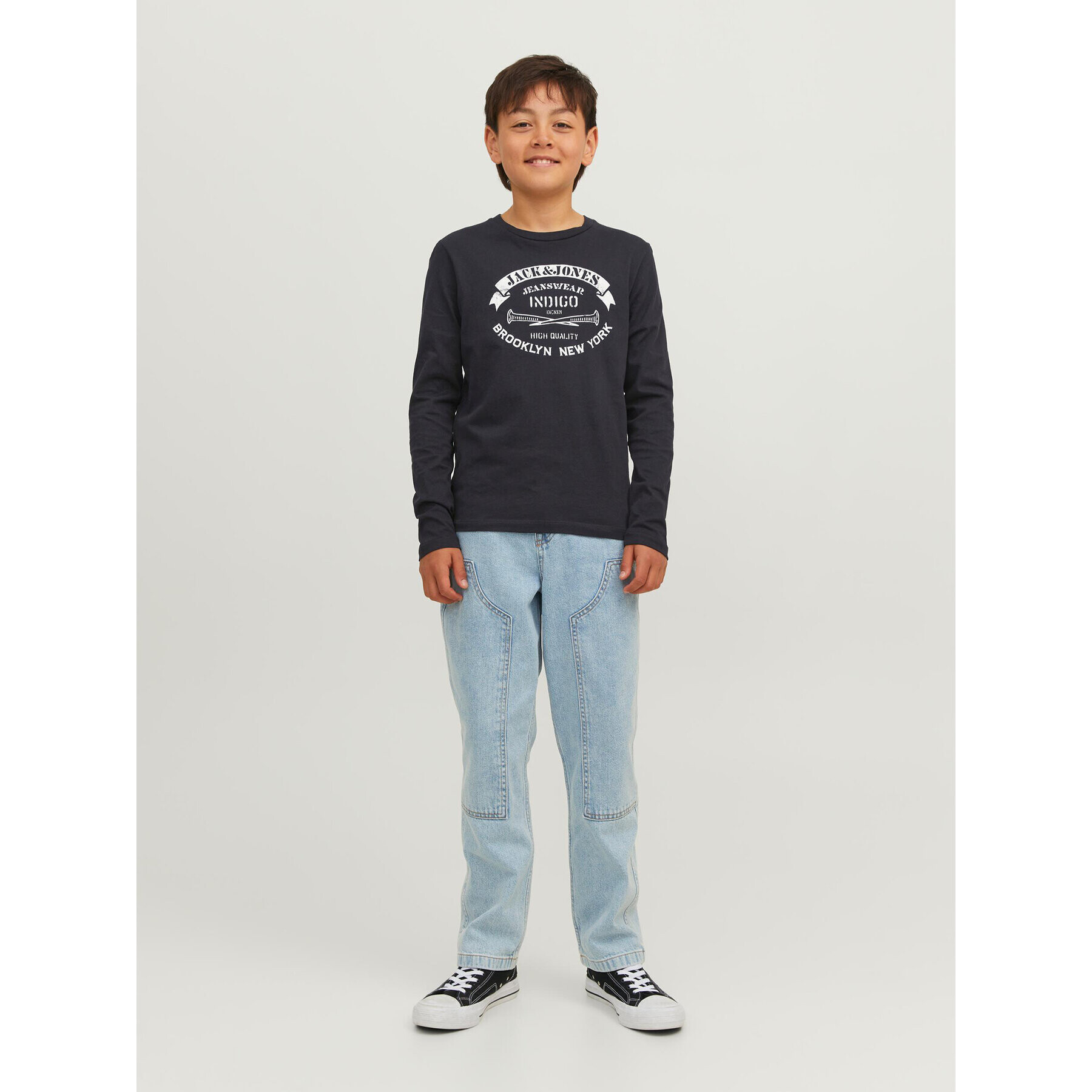 Jack&Jones Junior Блуза 12237416 Черен Regular Fit - Pepit.bg